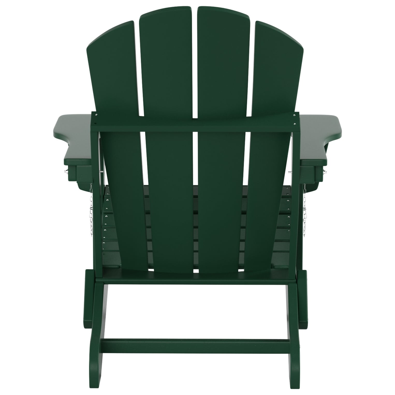Chaise Adirondack pliable Polytrends Laguna en PEHD pour terrasse extérieure toutes saisons avec pouf (ensemble 2 pièces)