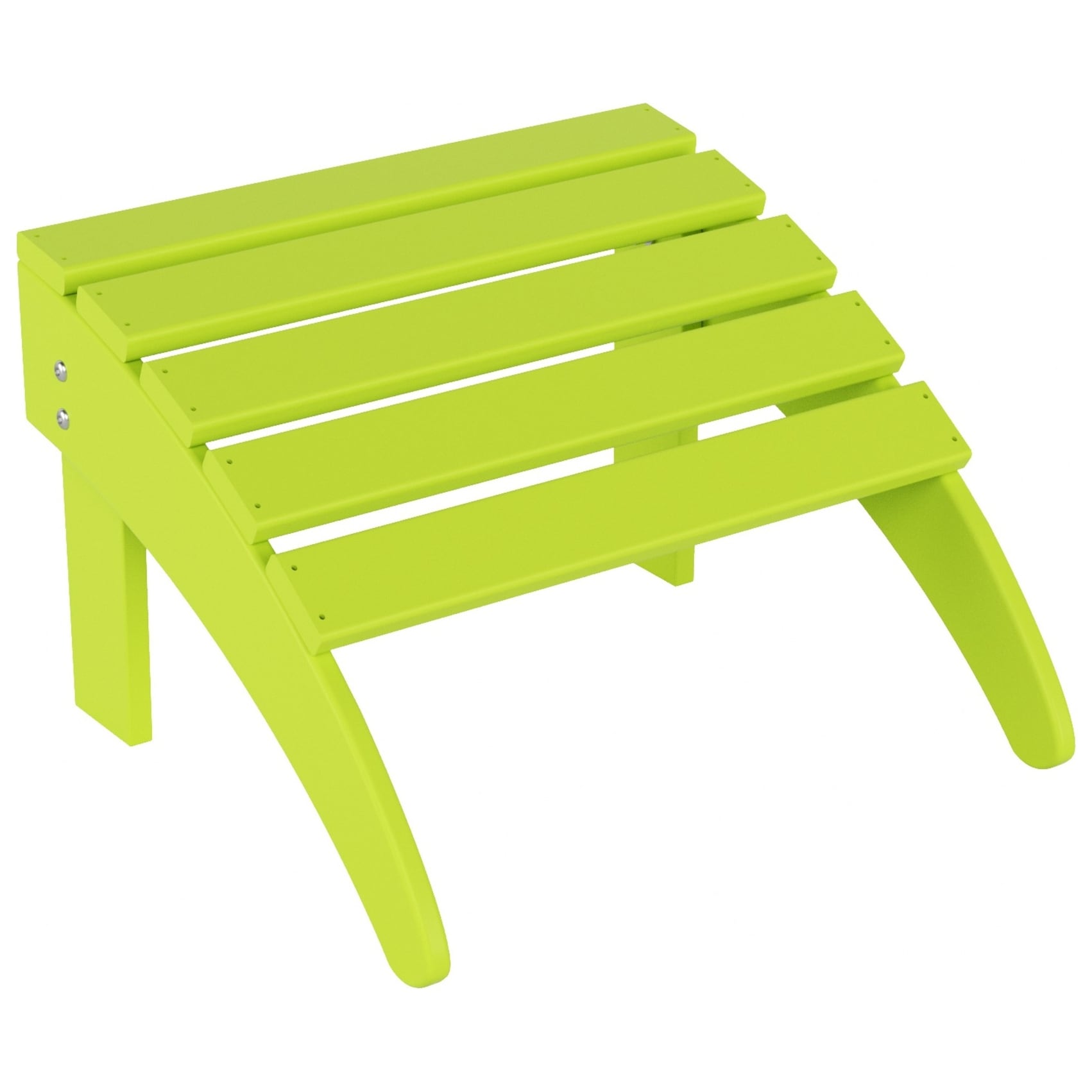 Chaise Adirondack pliable Polytrends Laguna en PEHD pour terrasse extérieure toutes saisons avec pouf (ensemble 2 pièces)