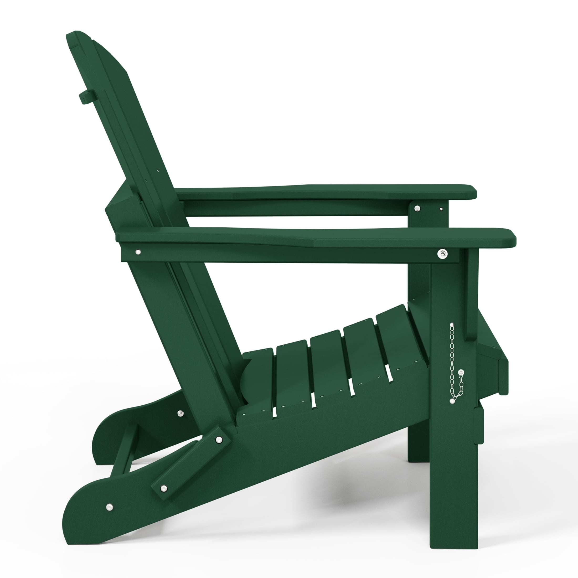 Chaise pliante Adirondack Polytrends Laguna résistante à la décoloration et aux intempéries pour patio extérieur