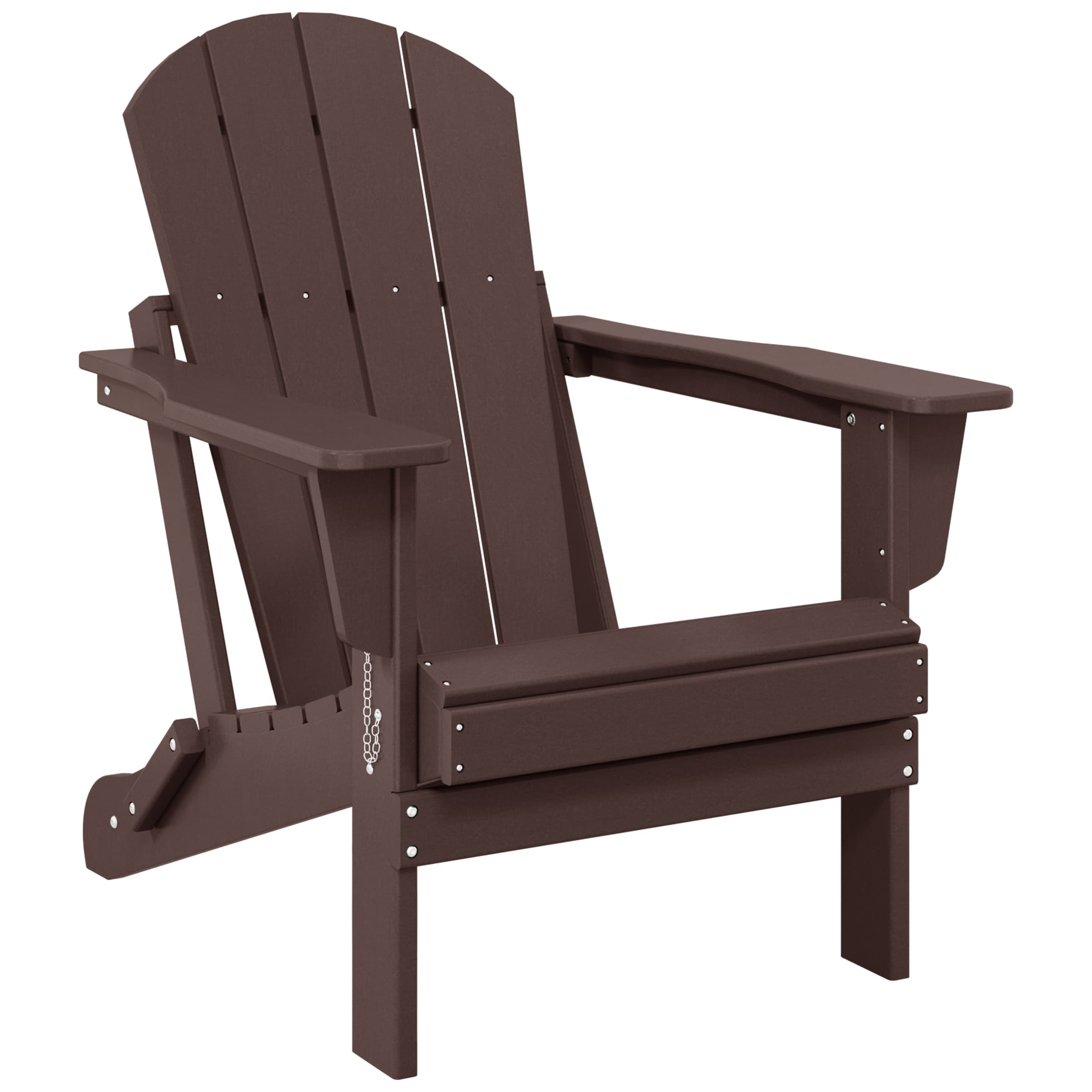 Chaise pliante Adirondack Polytrends Laguna résistante à la décoloration et aux intempéries pour patio extérieur
