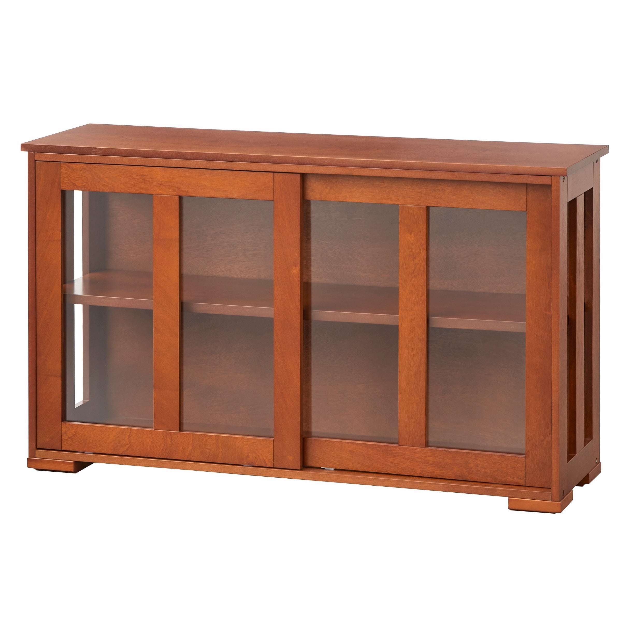 Armoire à porcelaine empilable avec portes coulissantes en verre de style porche et den Jefferson