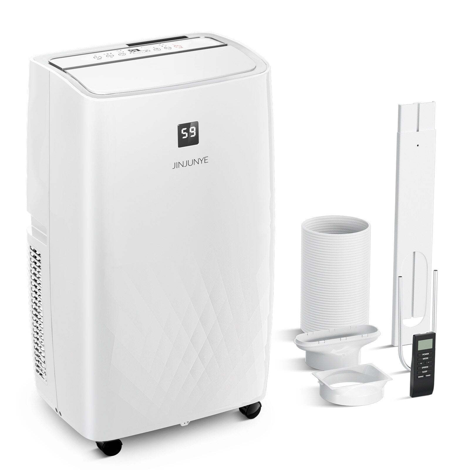 Climatiseur portatif avec chauffage – 12 000 BTU de refroidissement et 10 000 BTU de chauffage pour pièces jusqu'à 700 pi²