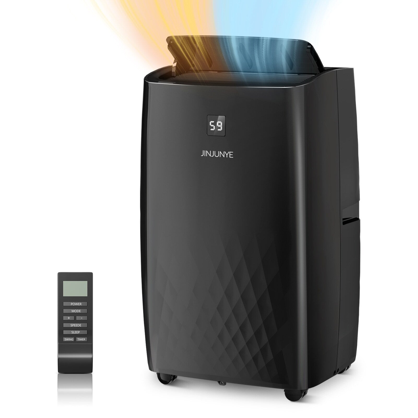 Climatiseur portatif avec chauffage – 12 000 BTU de refroidissement et 10 000 BTU de chauffage pour pièces jusqu'à 700 pi²