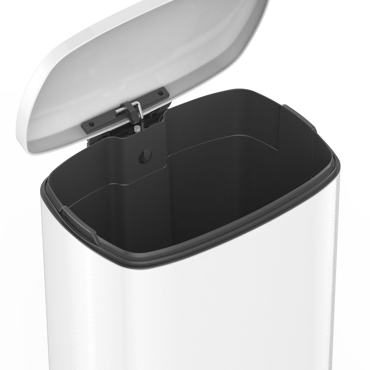 Poubelles rectangulaires Qualiazero de 13,2 gallons et deux de 1,3 gallon à pédale - Ensemble familial