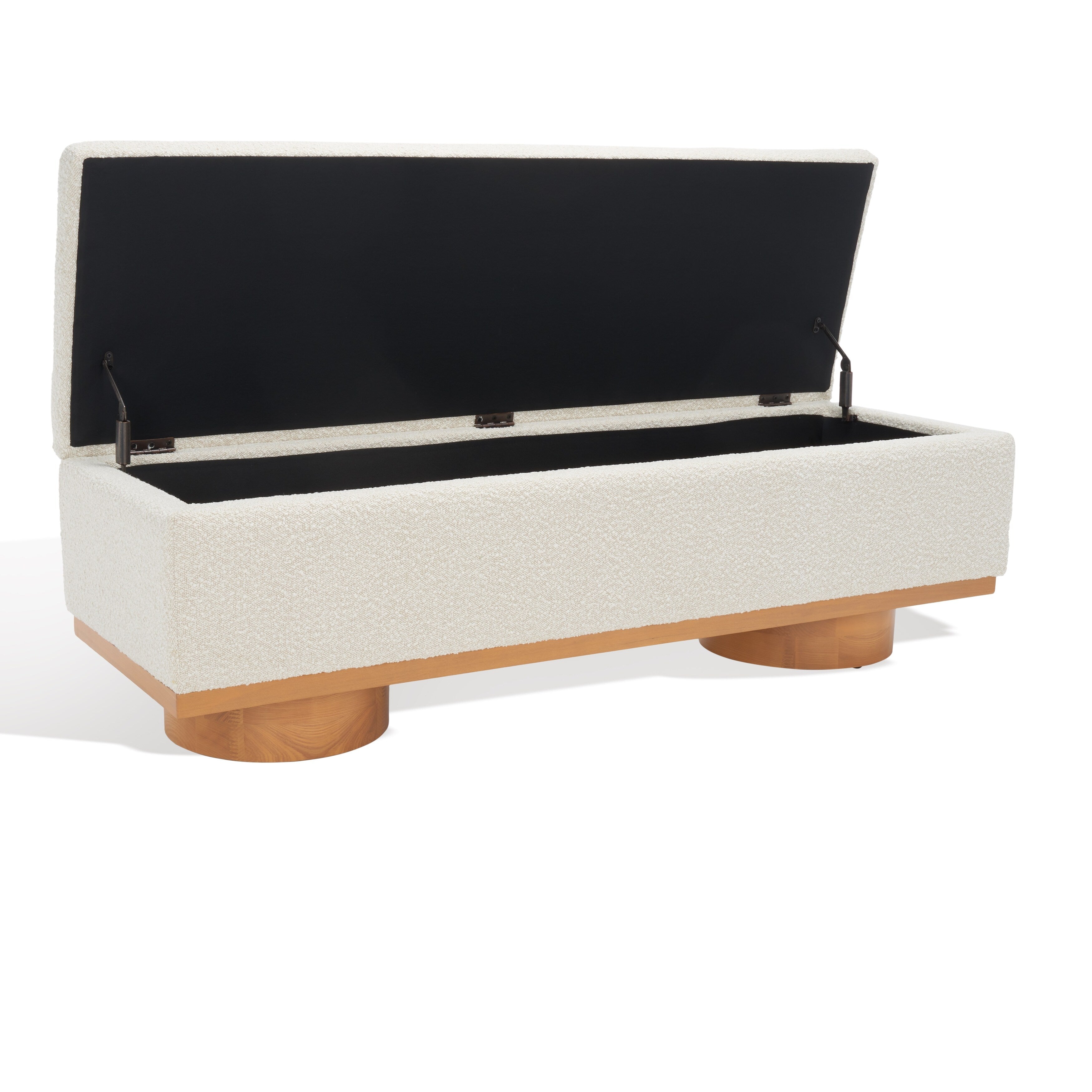 Banc de rangement SAFAVIEH Couture Sunneva Boucle - 61 po L x 20 po P x 19 po H - 61L x 20P x 19H