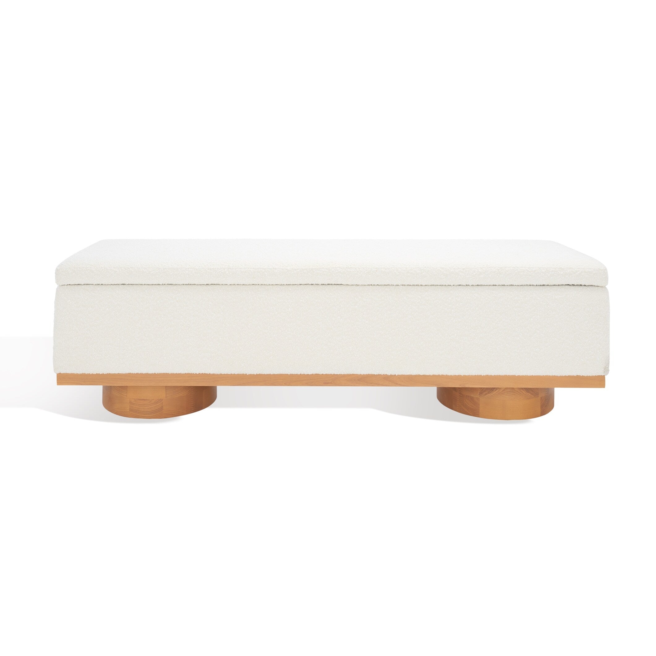 Banc de rangement SAFAVIEH Couture Sunneva Boucle - 61 po L x 20 po P x 19 po H - 61L x 20P x 19H
