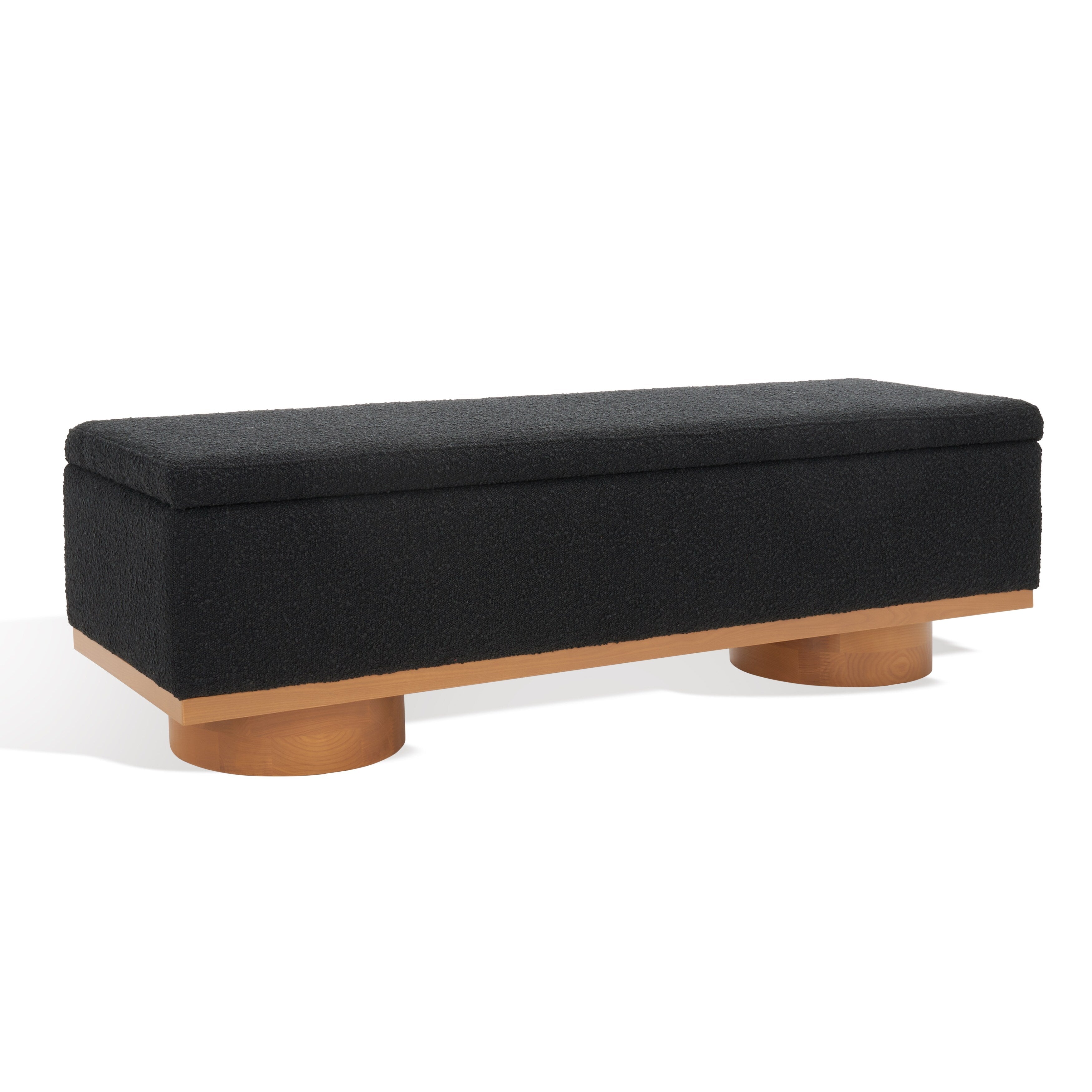 Banc de rangement SAFAVIEH Couture Sunneva Boucle - 61 po L x 20 po P x 19 po H - 61L x 20P x 19H
