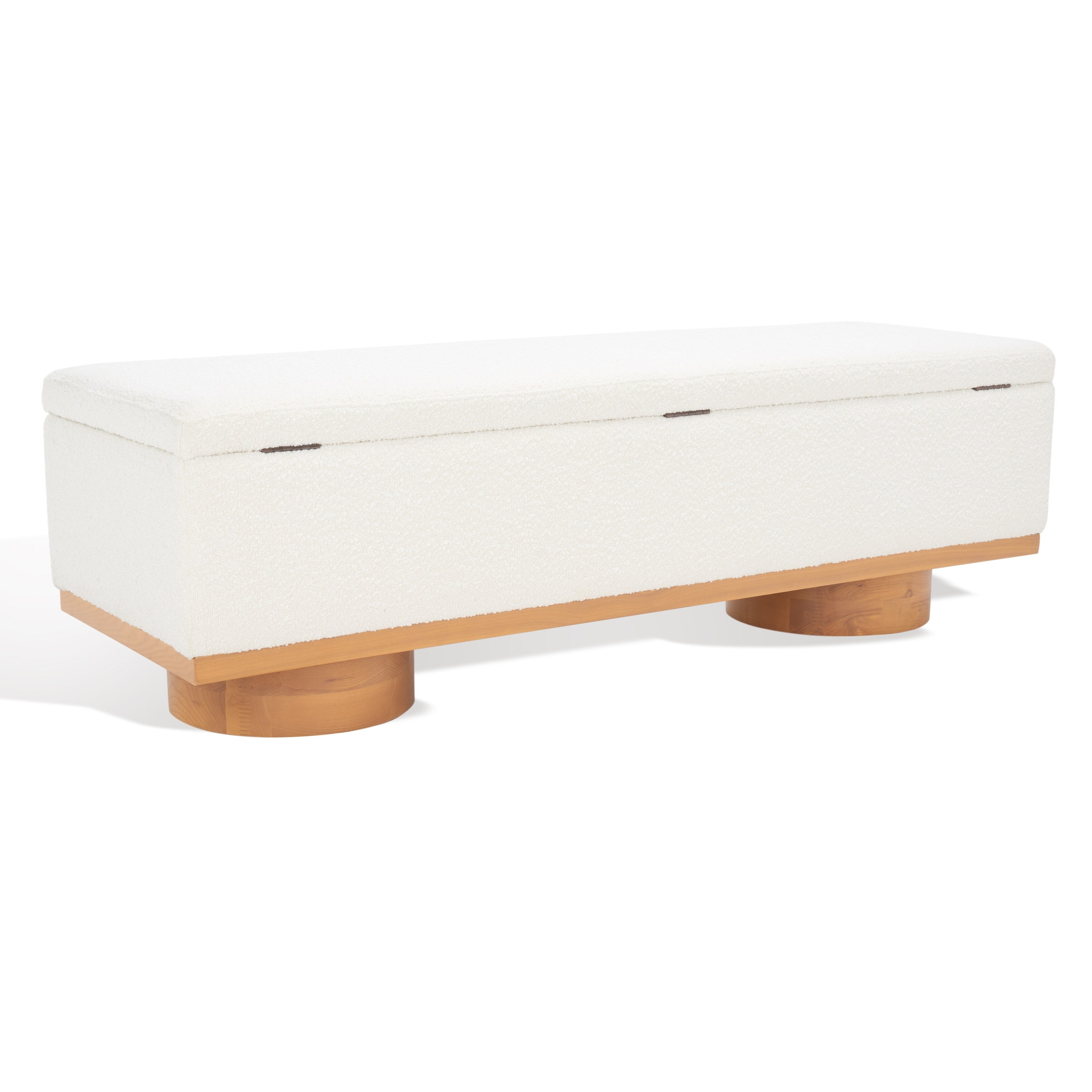 Banc de rangement SAFAVIEH Couture Sunneva Boucle - 61 po L x 20 po P x 19 po H - 61L x 20P x 19H