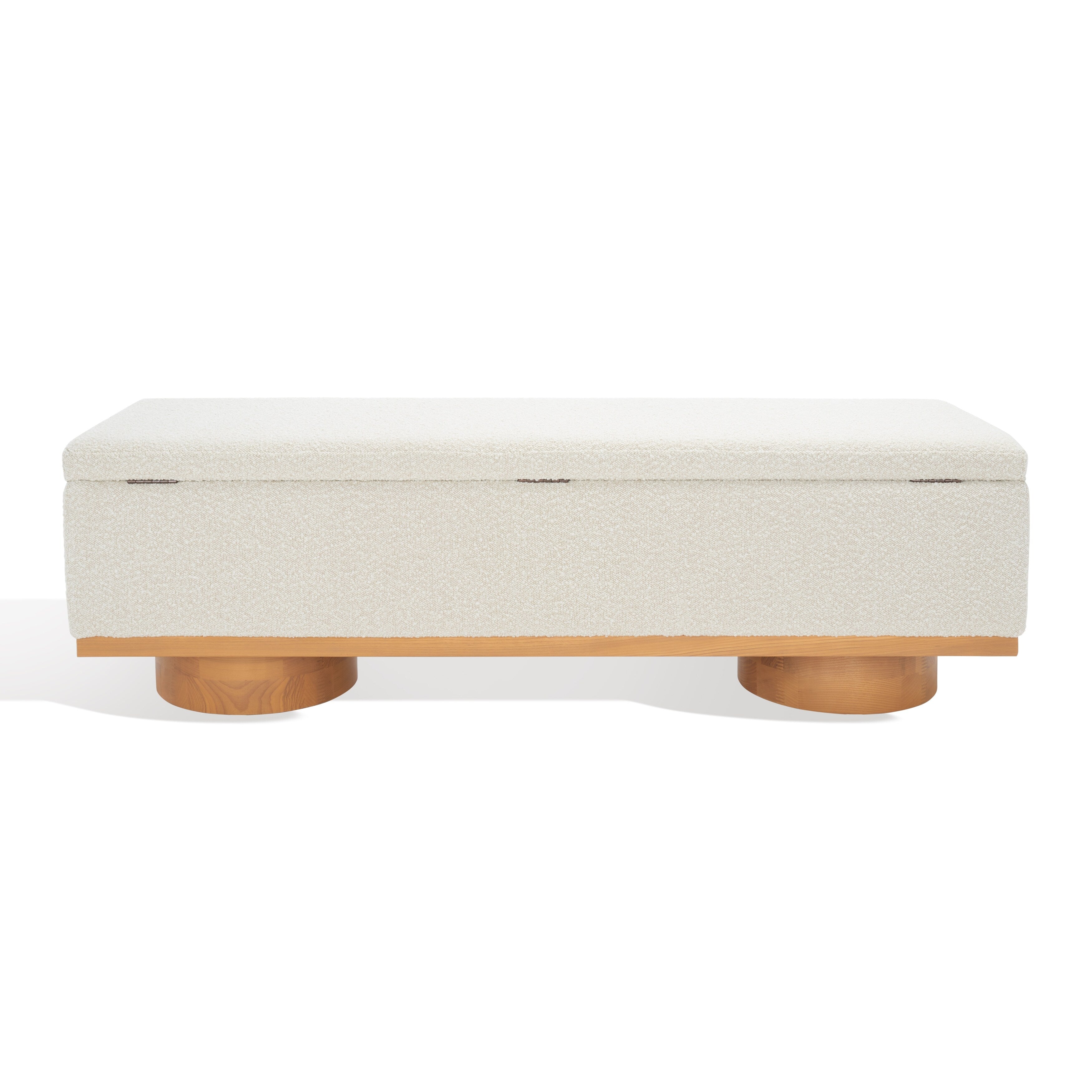 Banc de rangement SAFAVIEH Couture Sunneva Boucle - 61 po L x 20 po P x 19 po H - 61L x 20P x 19H
