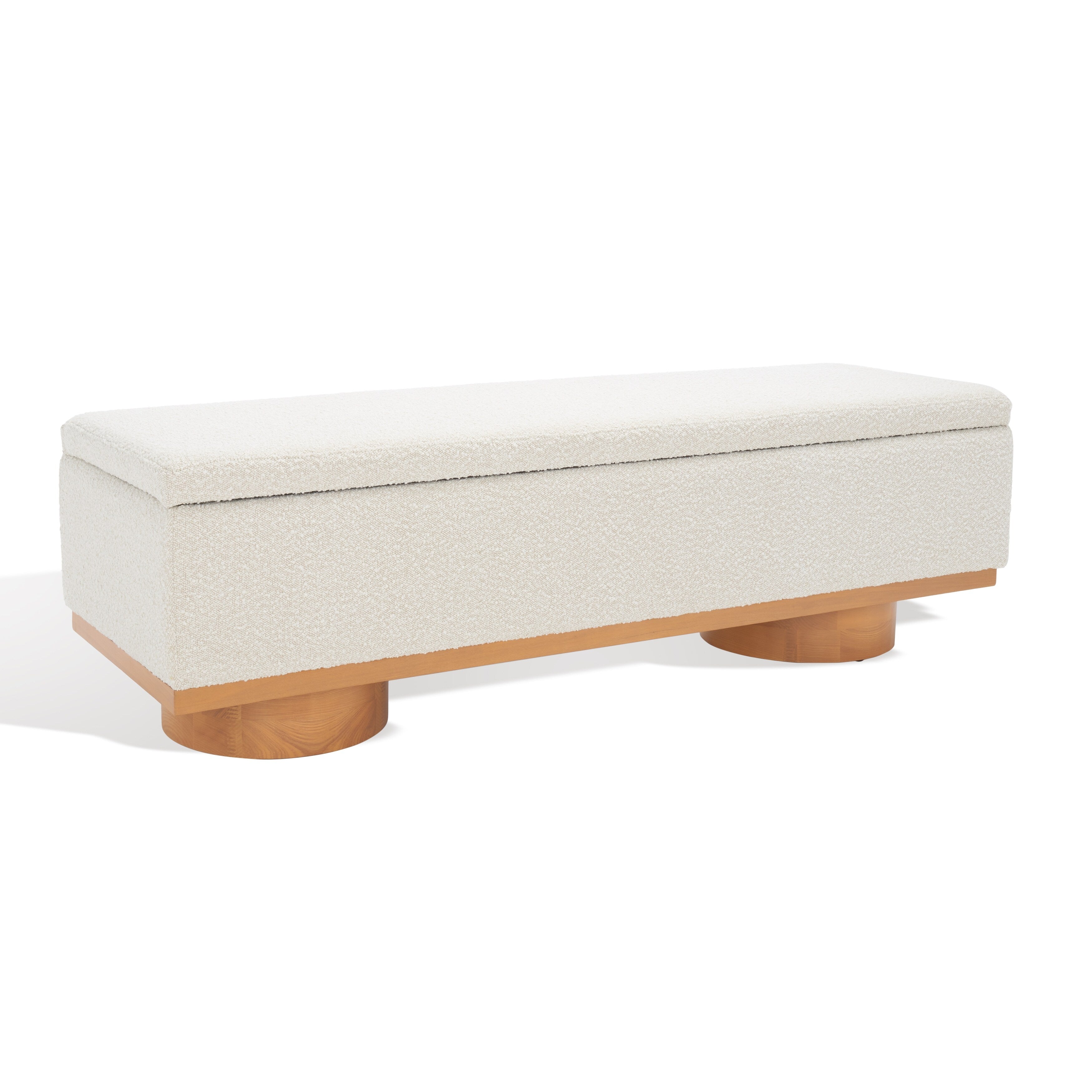 Banc de rangement SAFAVIEH Couture Sunneva Boucle - 61 po L x 20 po P x 19 po H - 61L x 20P x 19H