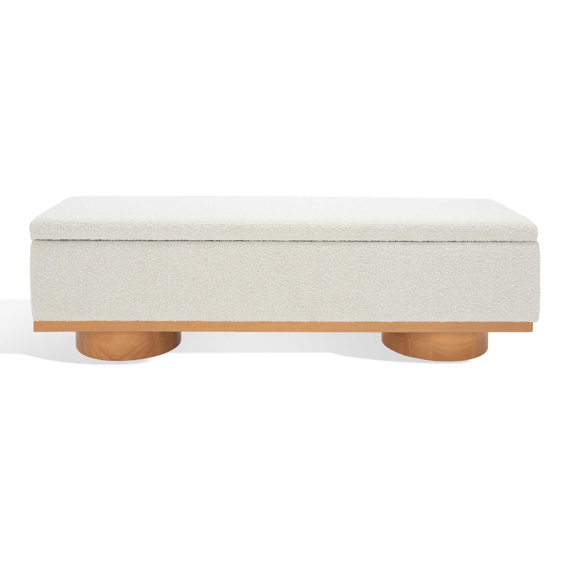 Banc de rangement SAFAVIEH Couture Sunneva Boucle - 61 po L x 20 po P x 19 po H - 61L x 20P x 19H