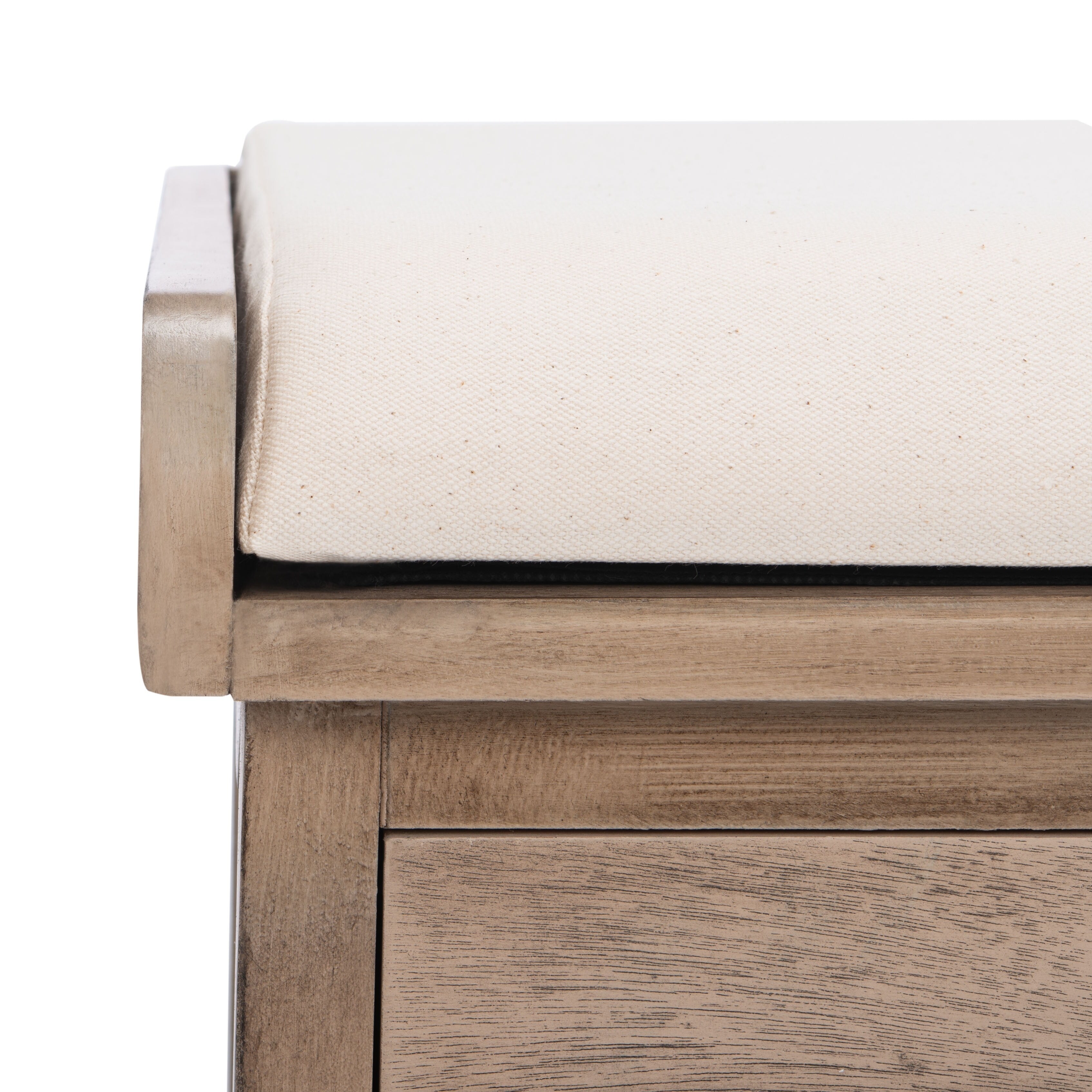 Banc de rangement à 3 tiroirs avec coussins SAFAVIEH Fiorello - 47,3 L x 15 L x 19 H - 47 L x 15 P x 19 H