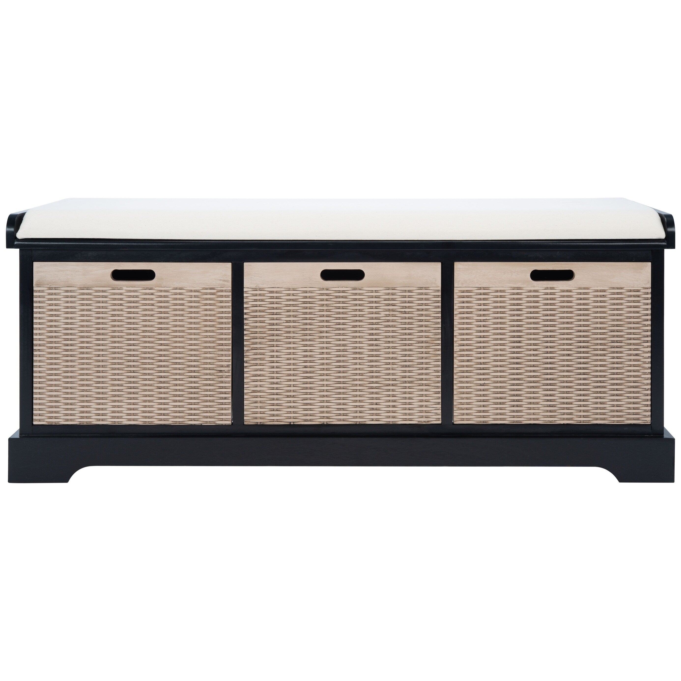 Banc de rangement à 3 tiroirs avec coussins SAFAVIEH Fiorello - 47,3 L x 15 L x 19 H - 47 L x 15 P x 19 H