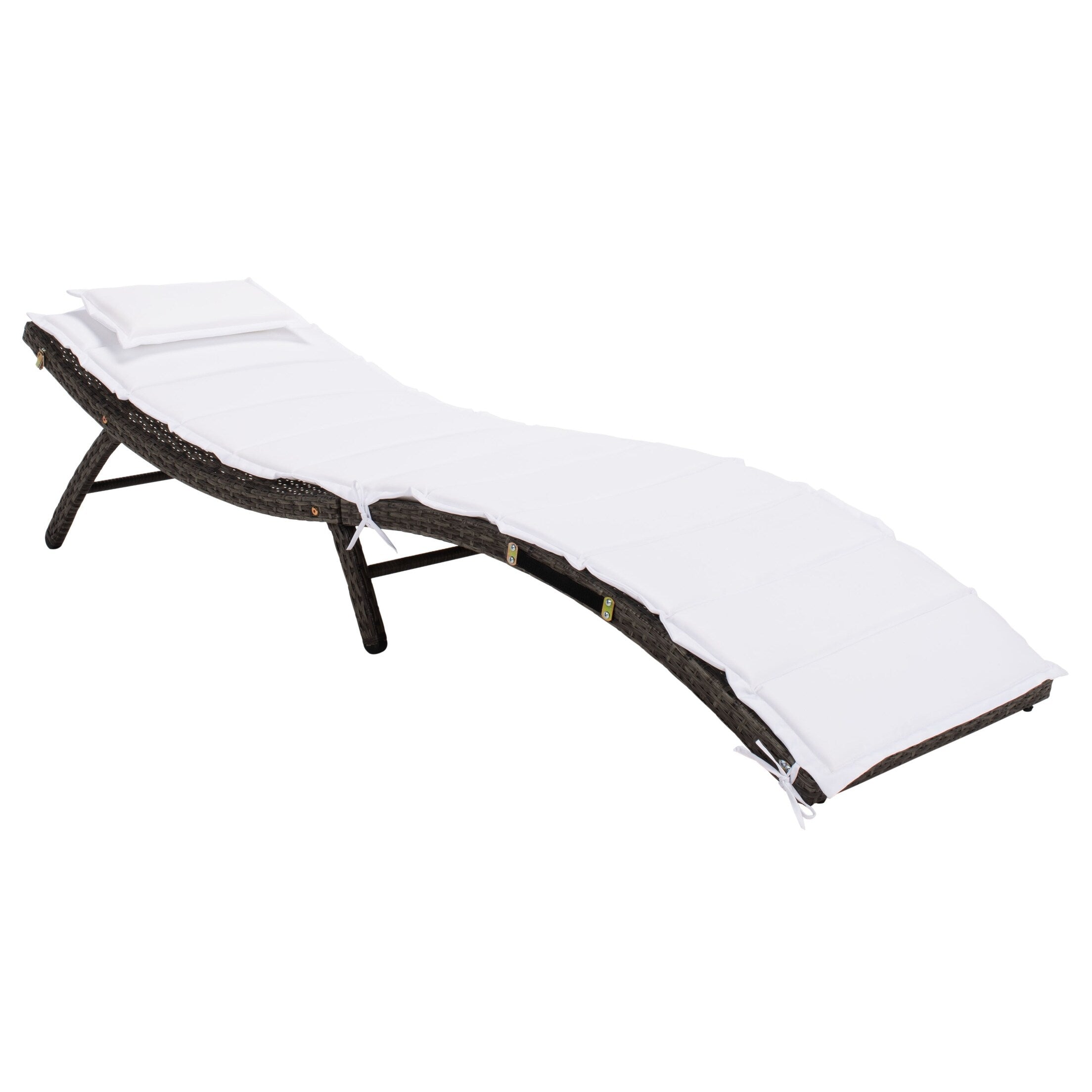 Ensemble de chaises longues d'extérieur Blaguna 3 pièces SAFAVIEH - 83 L x 20 P x 24 H