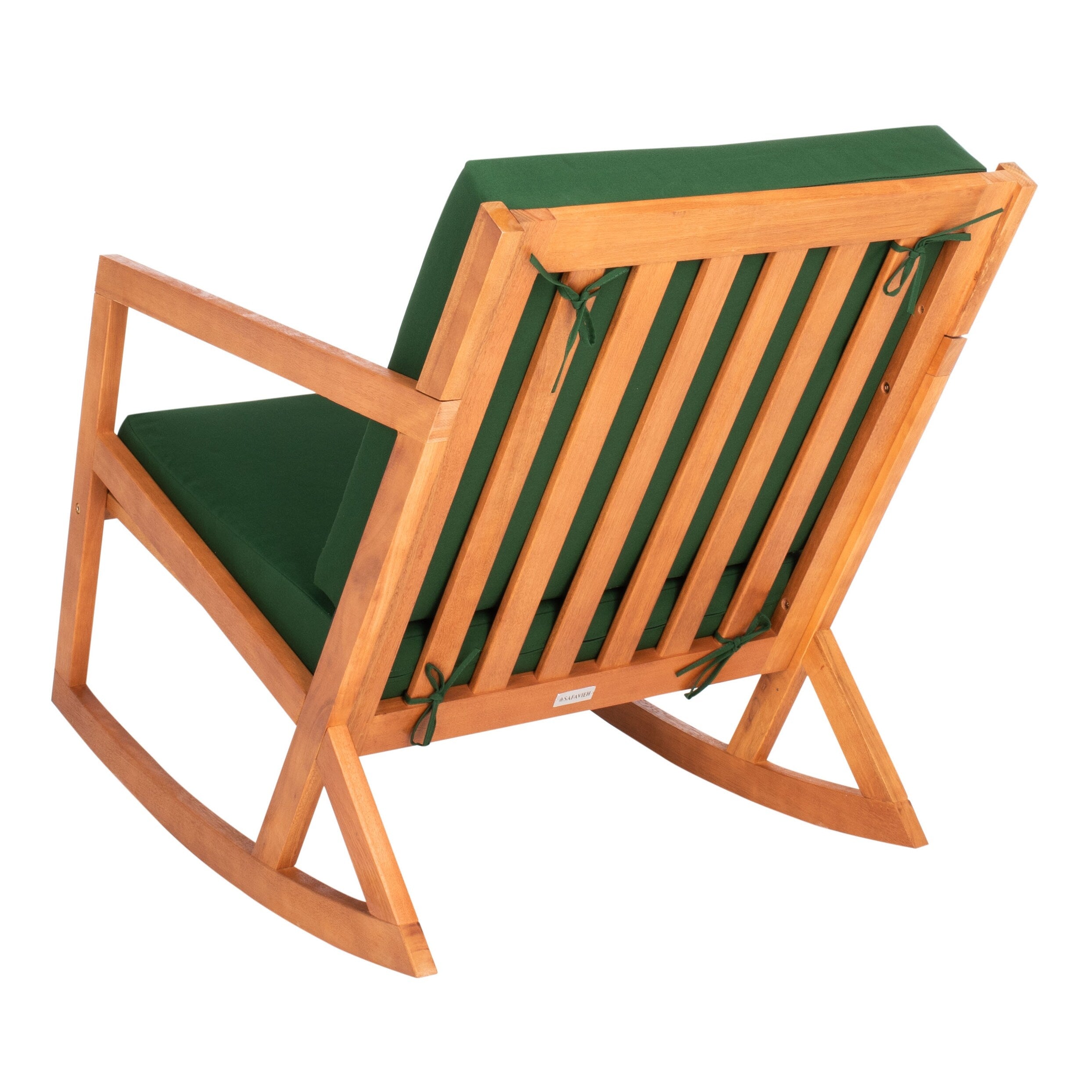 Chaise à bascule d'extérieur Makaila de SAFAVIEH avec coussin - 26 L x 31 P x 38 H