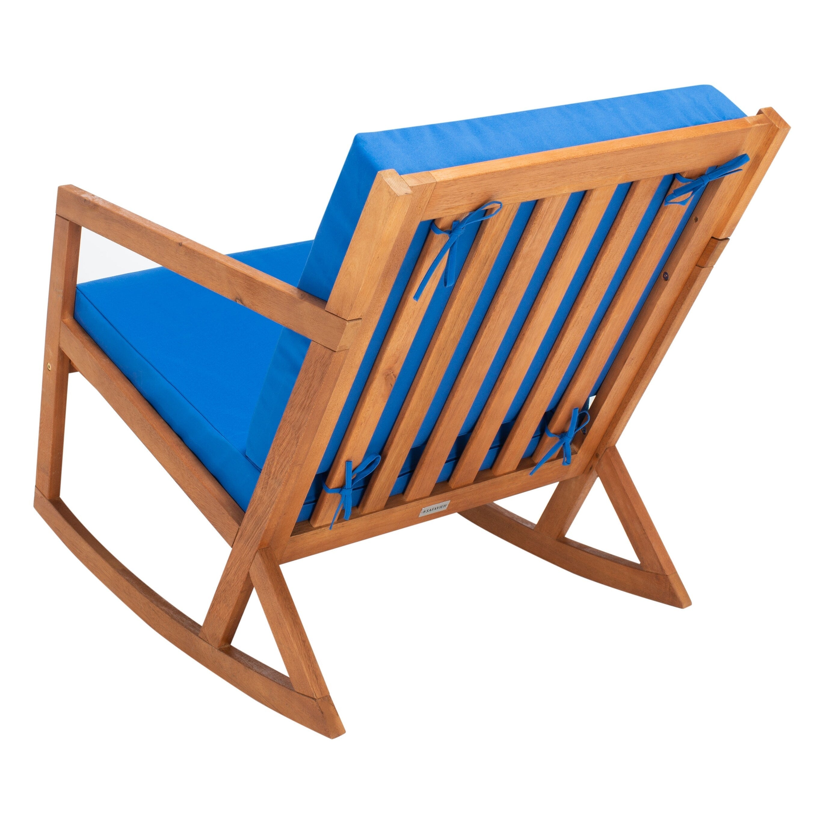 Chaise à bascule d'extérieur Makaila de SAFAVIEH avec coussin - 26 L x 31 P x 38 H