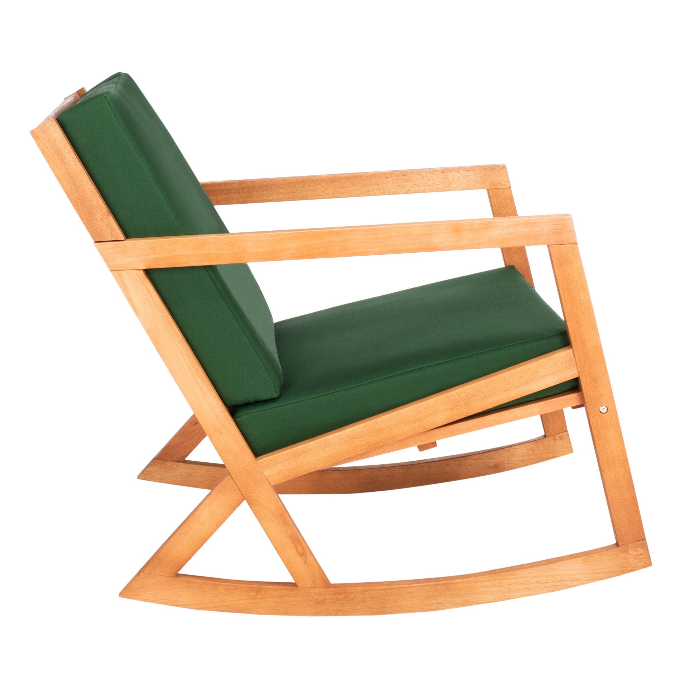 Chaise à bascule d'extérieur Makaila de SAFAVIEH avec coussin - 26 L x 31 P x 38 H