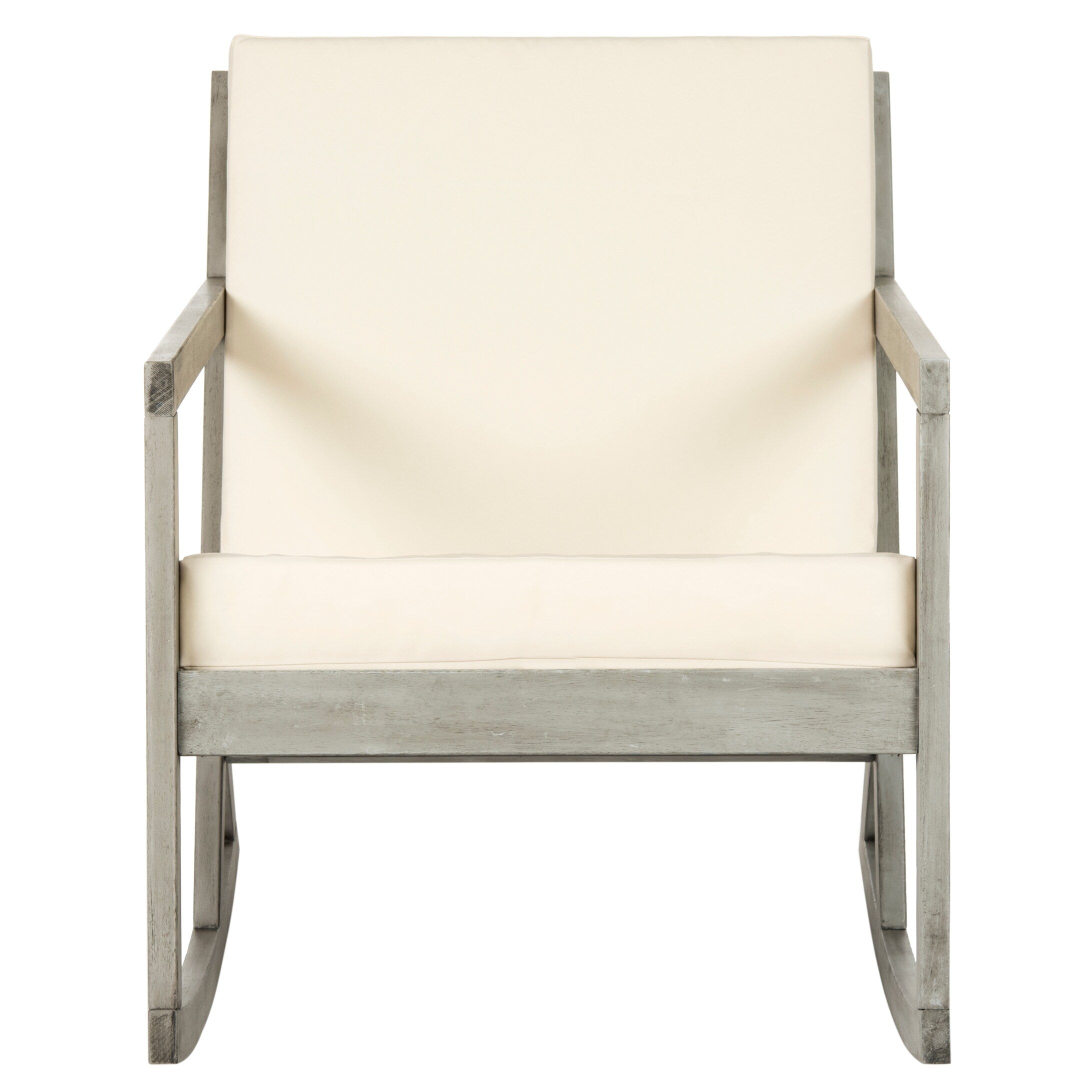Chaise à bascule d'extérieur Makaila de SAFAVIEH avec coussin - 26 L x 31 P x 38 H
