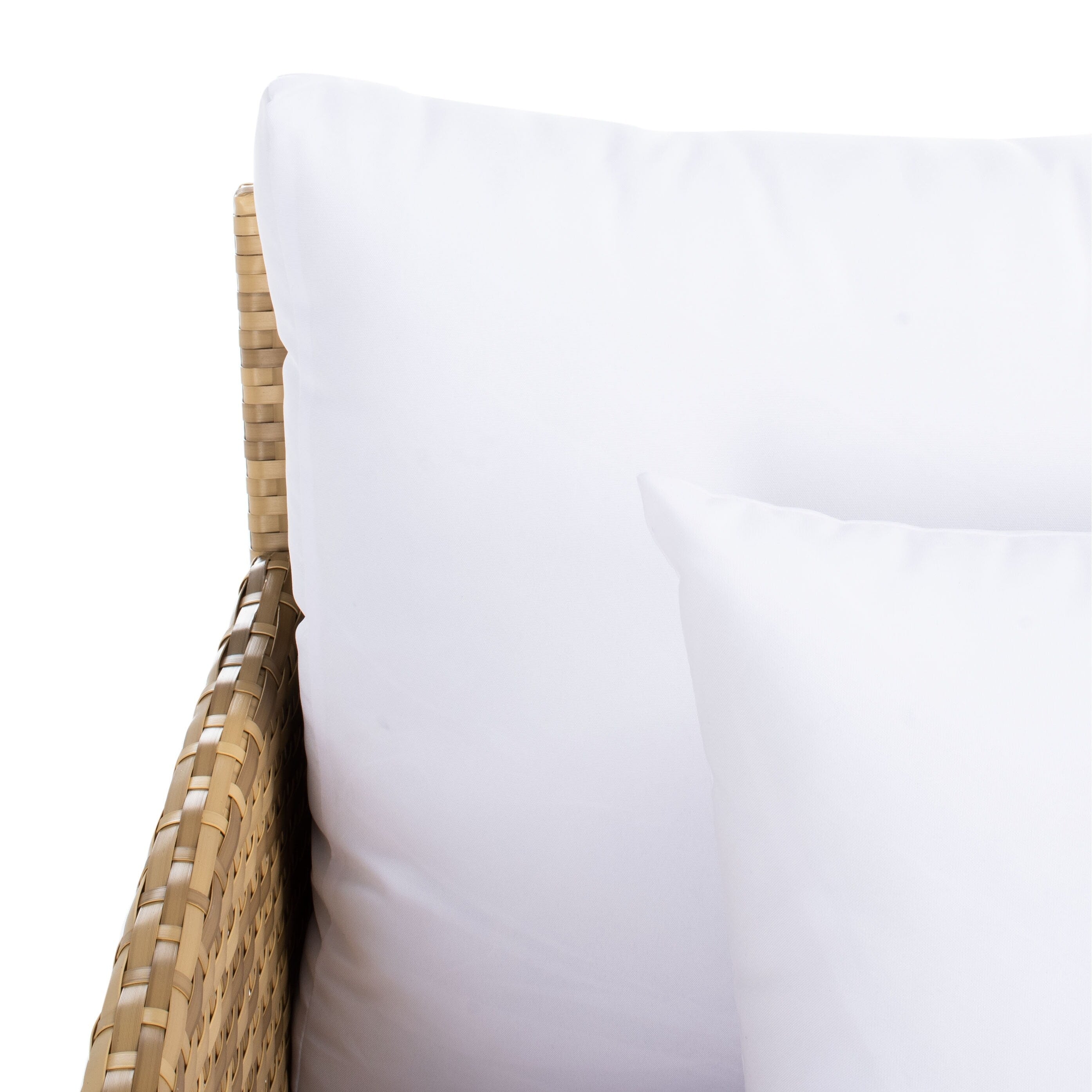 Lit de repos d'extérieur SAFAVIEH Taniyah en osier avec oreiller et coussins - 53 L x 28 P x 62 H