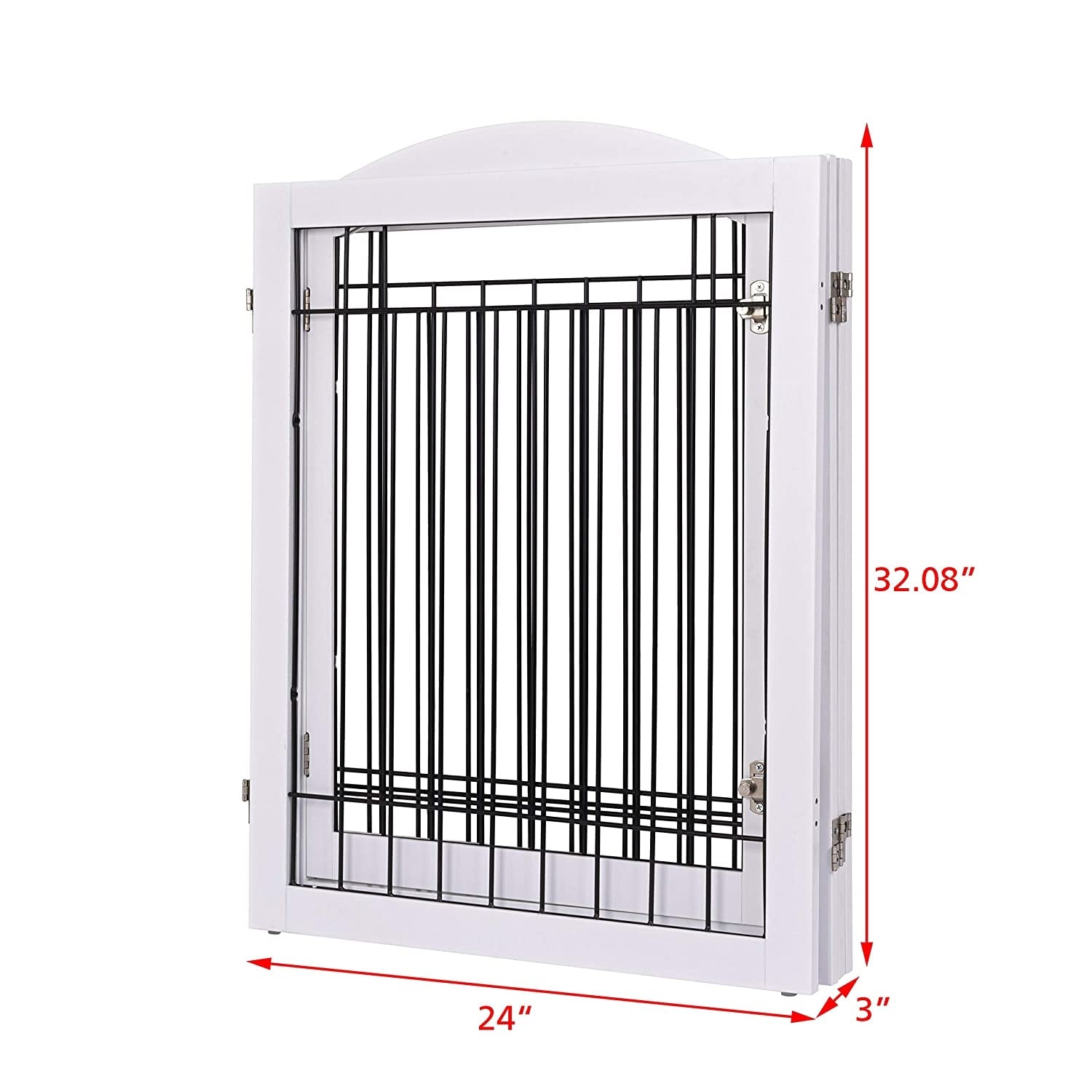 Barrière pour chien SPIRICH extra large de 96 pouces et haute de 30 pouces avec porte de passage, barrière pour animaux de compagnie autoportante en fil de fer, clôture de sécurité pour chiots