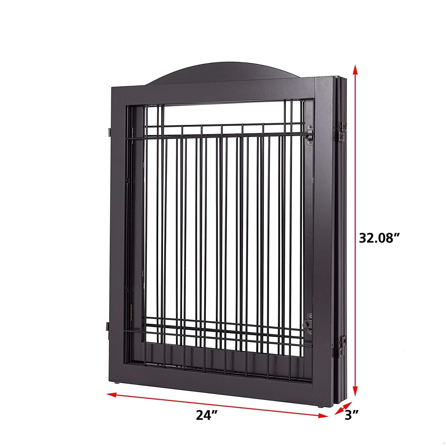 Barrière pour chien SPIRICH extra large de 96 pouces et haute de 30 pouces avec porte de passage, barrière pour animaux de compagnie autoportante en fil de fer, clôture de sécurité pour chiots