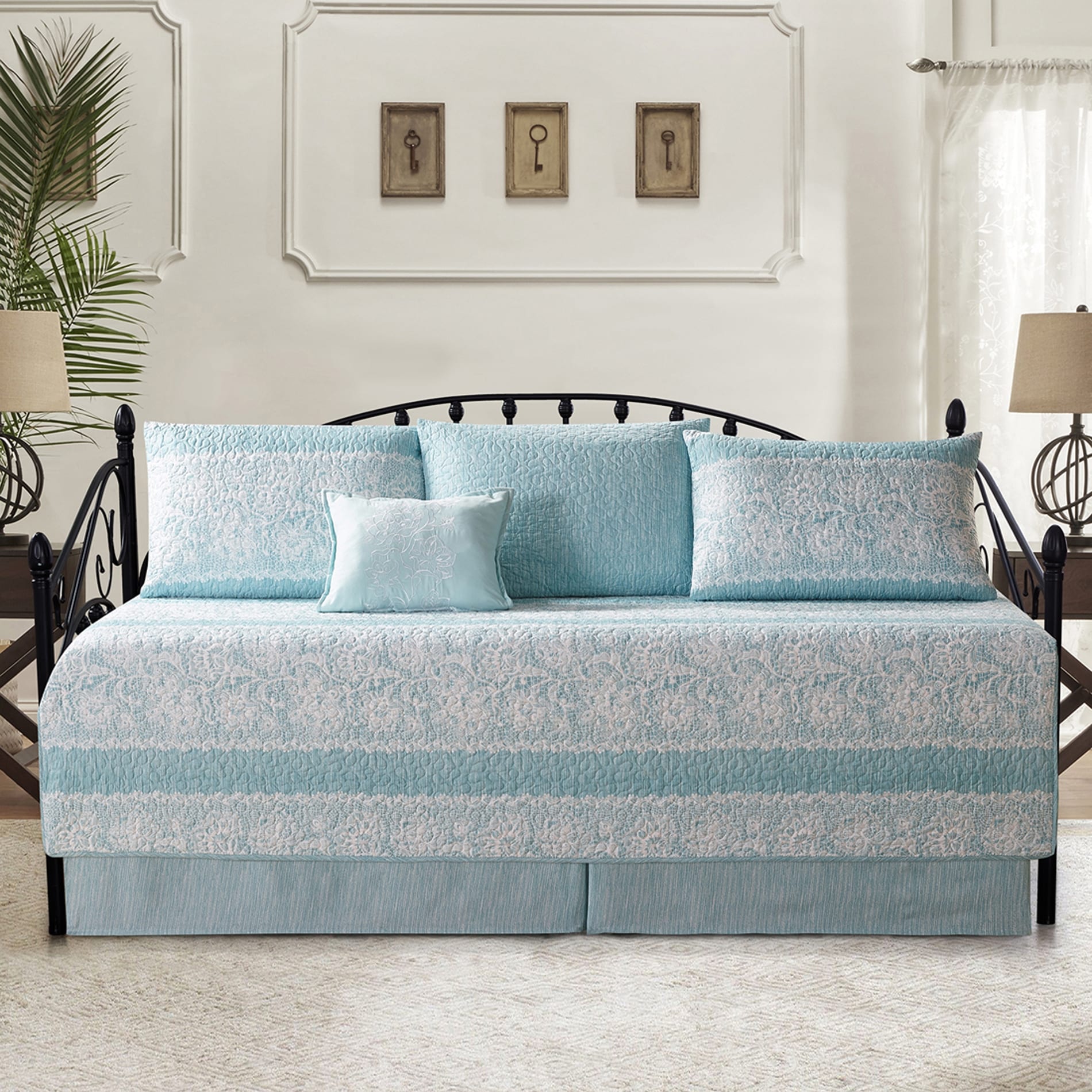 Serenta 6 Piece Cotton Blend Daybed Bedspread Coverlet Set - 75 x 39