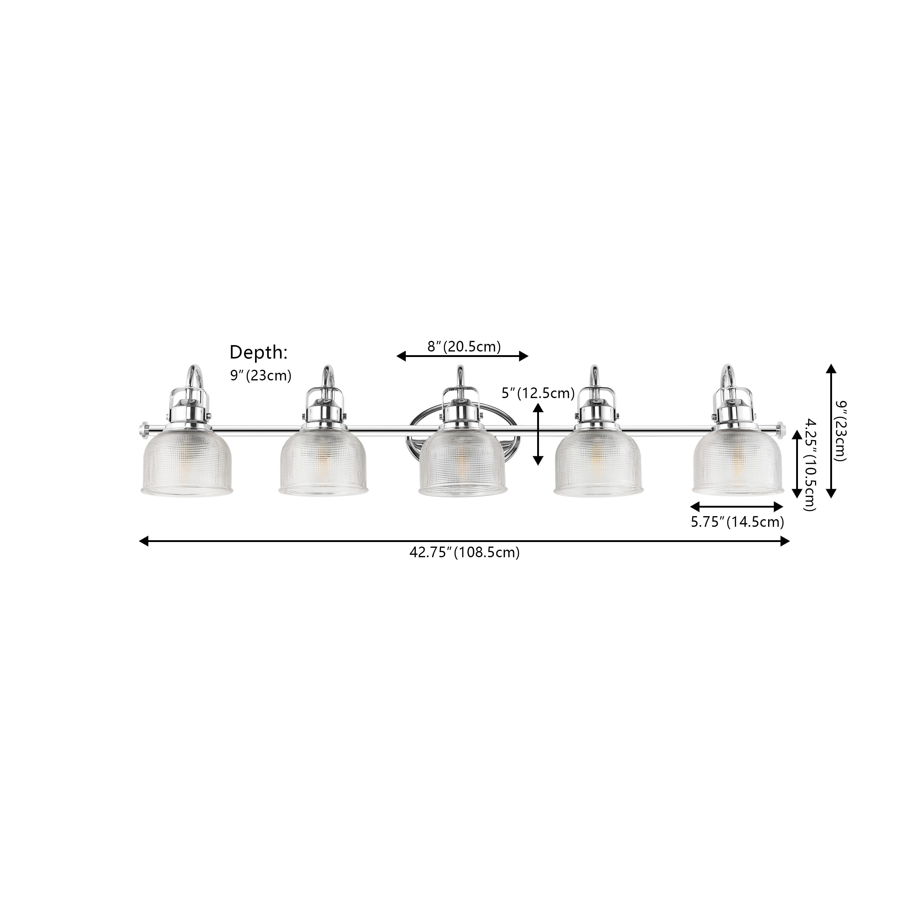 Shirley Metal/Glass LED Vanity Light, by JONATHAN Y
