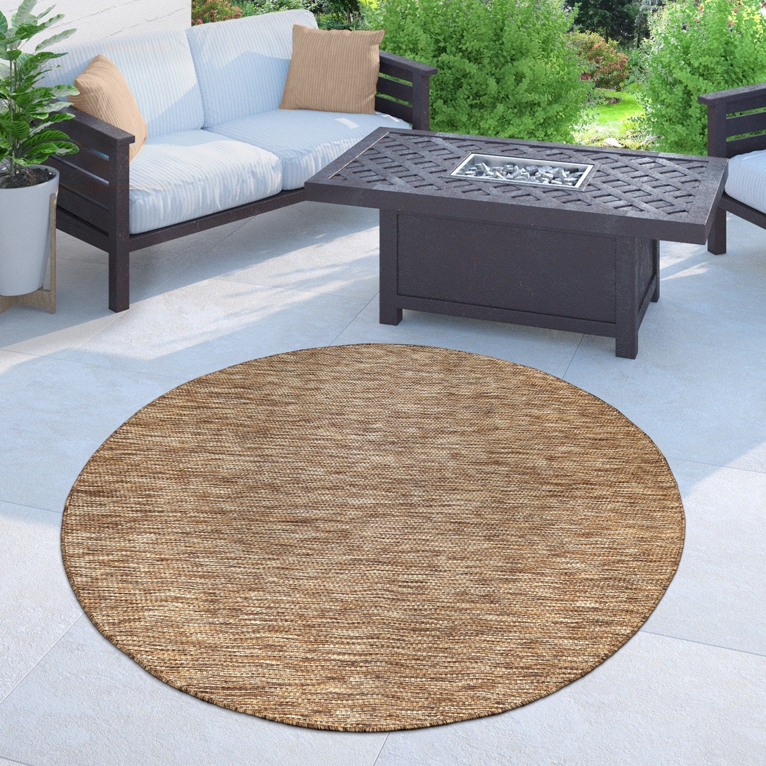 Variegated Waterproof Outdoor Rug for Patio
