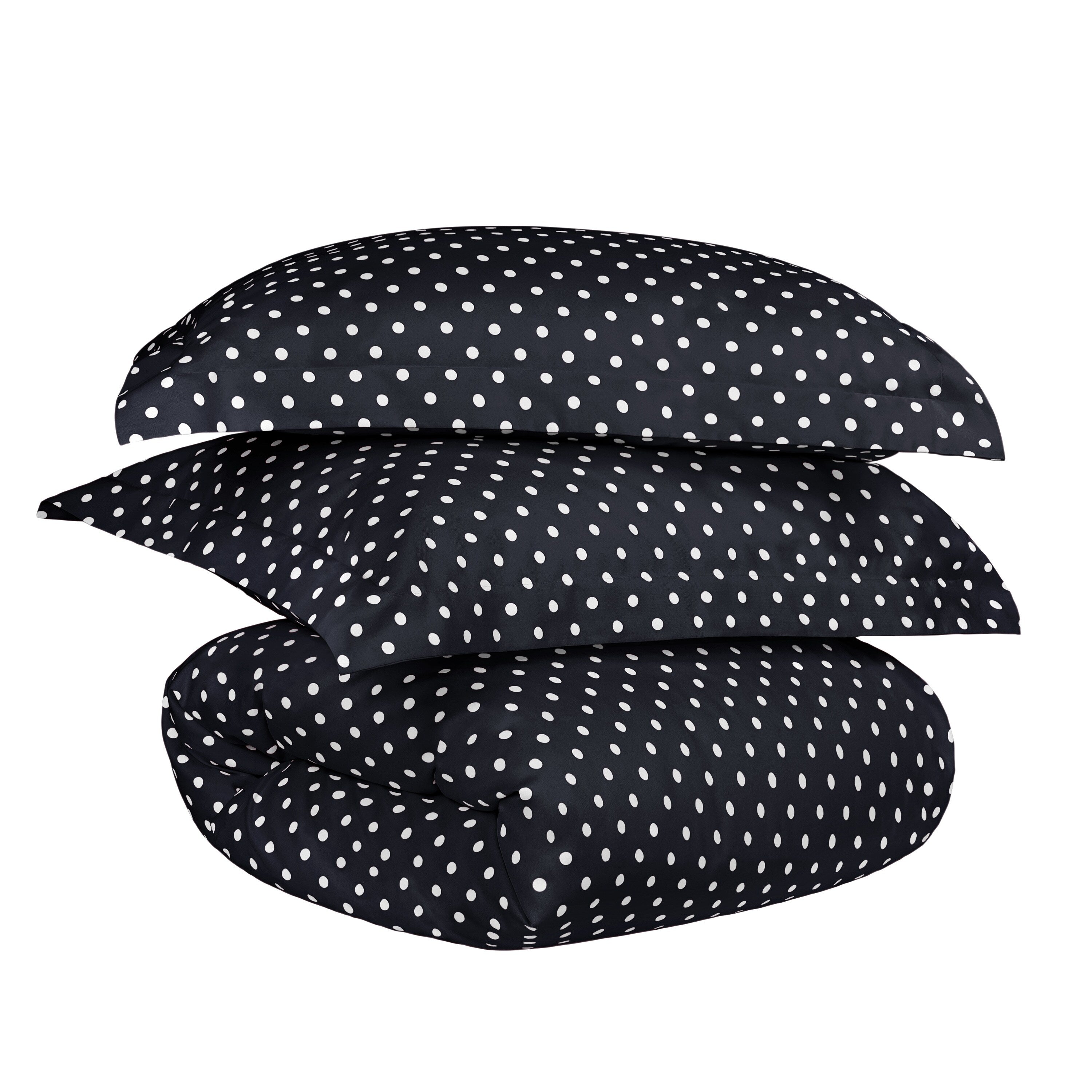 Superior Thread Count 600TC Polka Dot Cotton Blend Duvet Cover Set