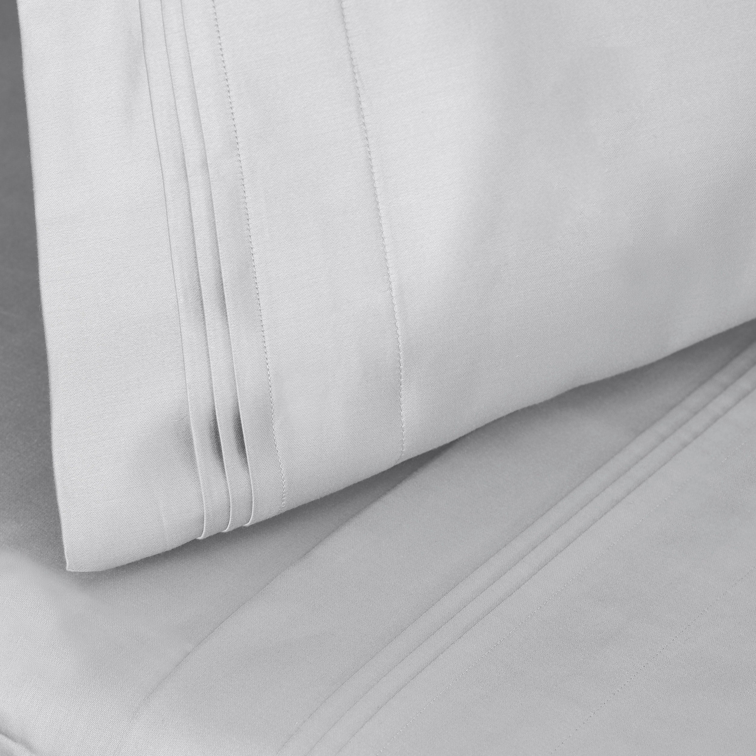 Parure de draps en coton égyptien de qualité supérieure 1000 fils au pouce carré, à poches profondes et à motif uni