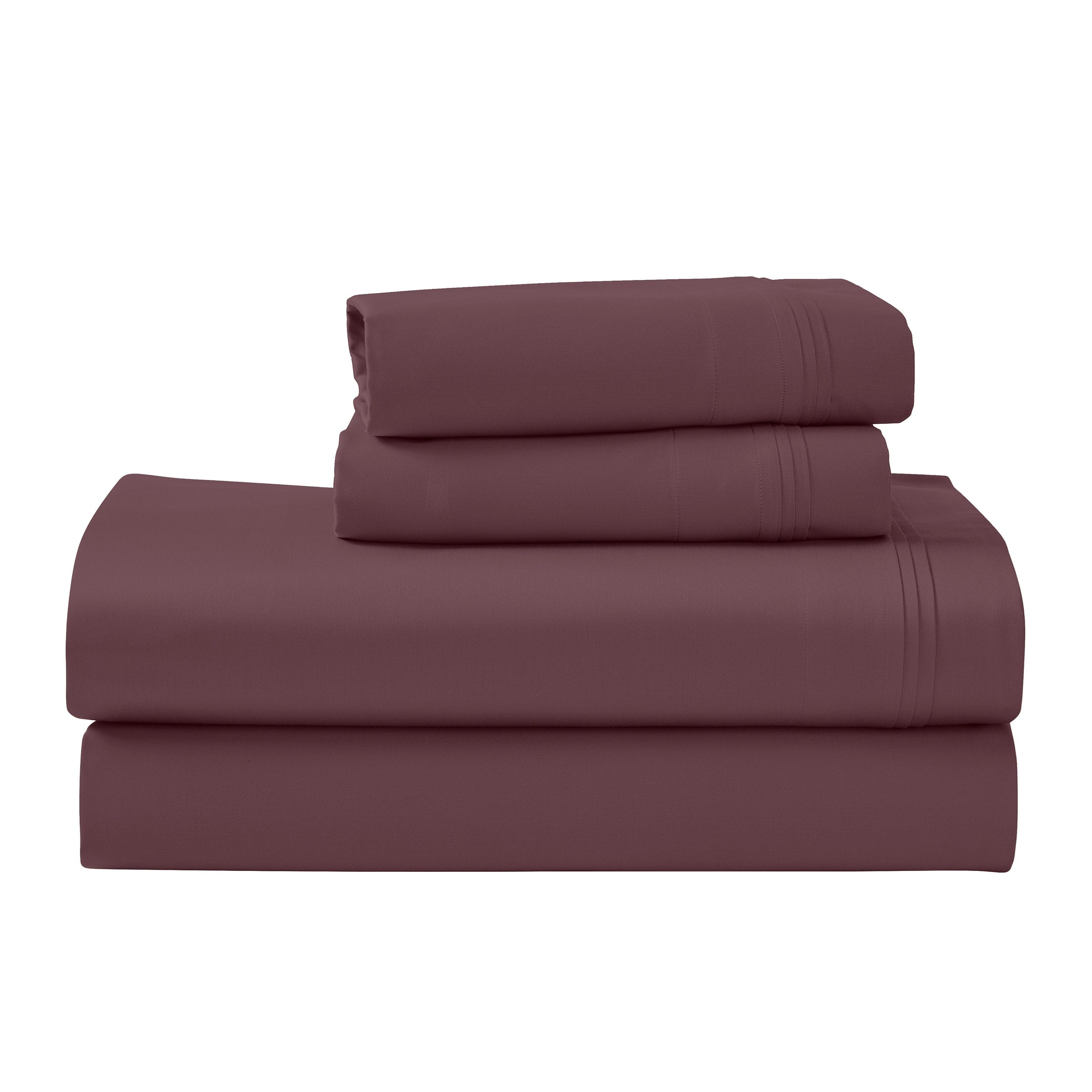 Parure de draps en coton égyptien de qualité supérieure 1000 fils au pouce carré, à poches profondes et à motif uni