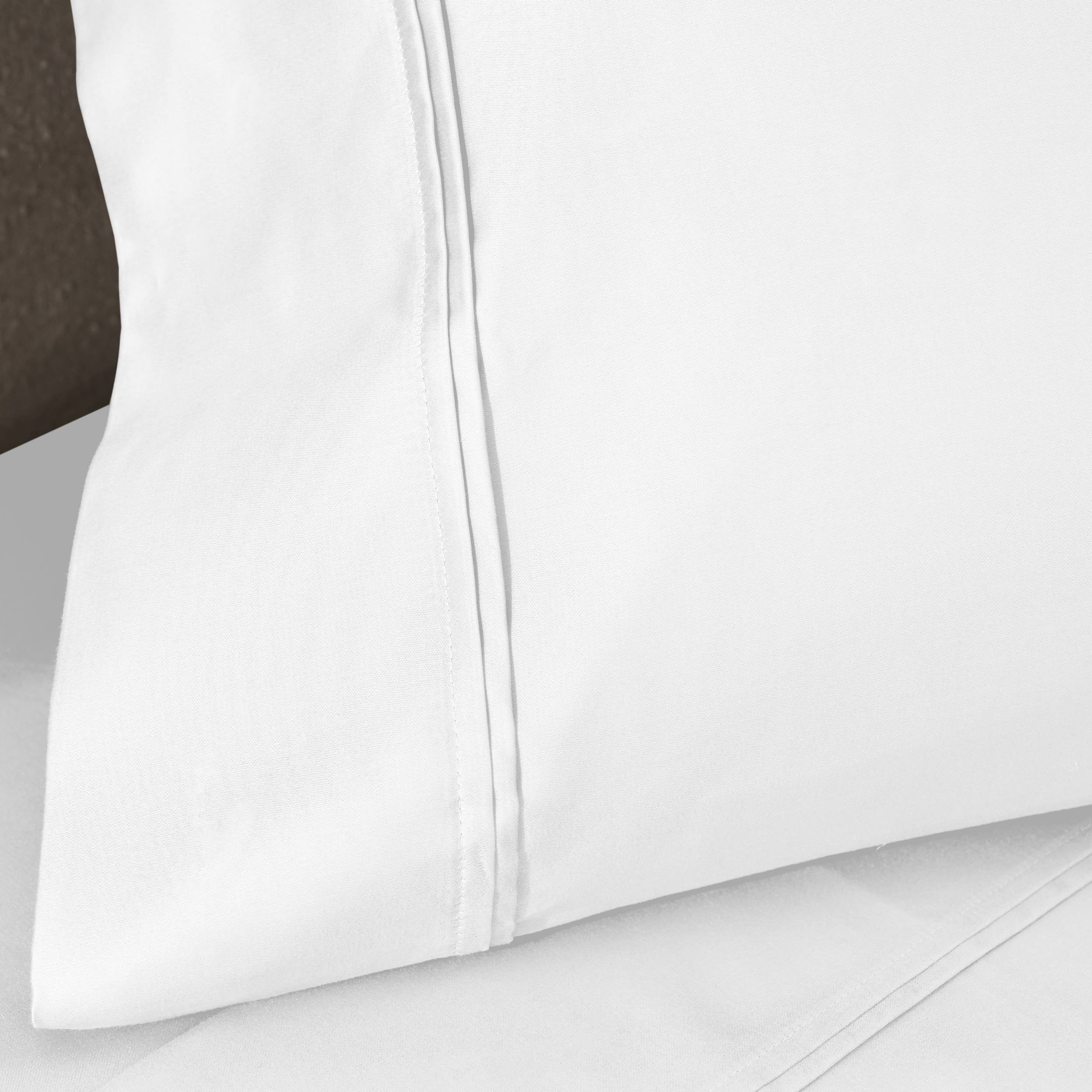 Parure de draps unie écologique en coton égyptien de qualité supérieure 1 200 fils
