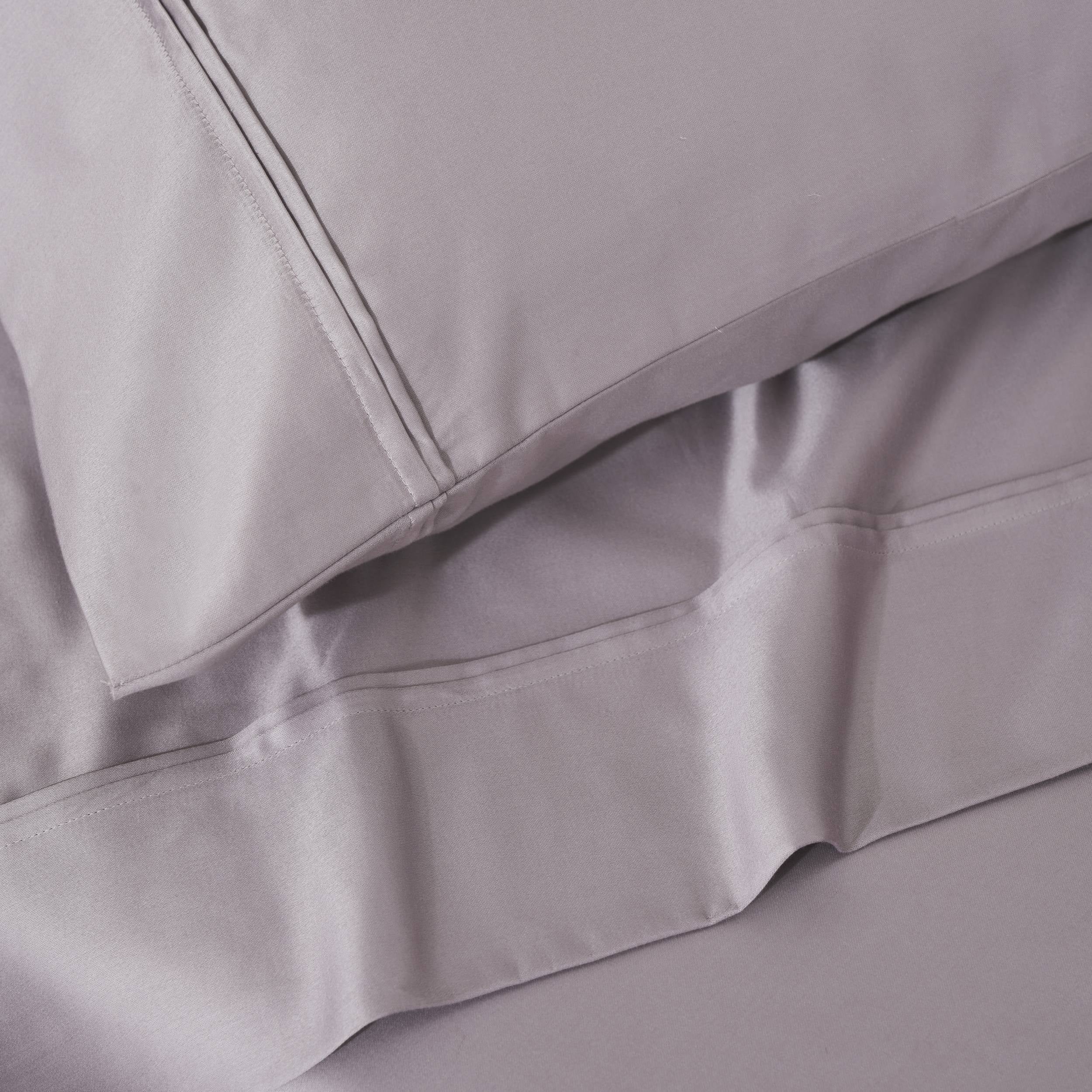 Parure de draps unie écologique en coton égyptien de qualité supérieure 1 200 fils