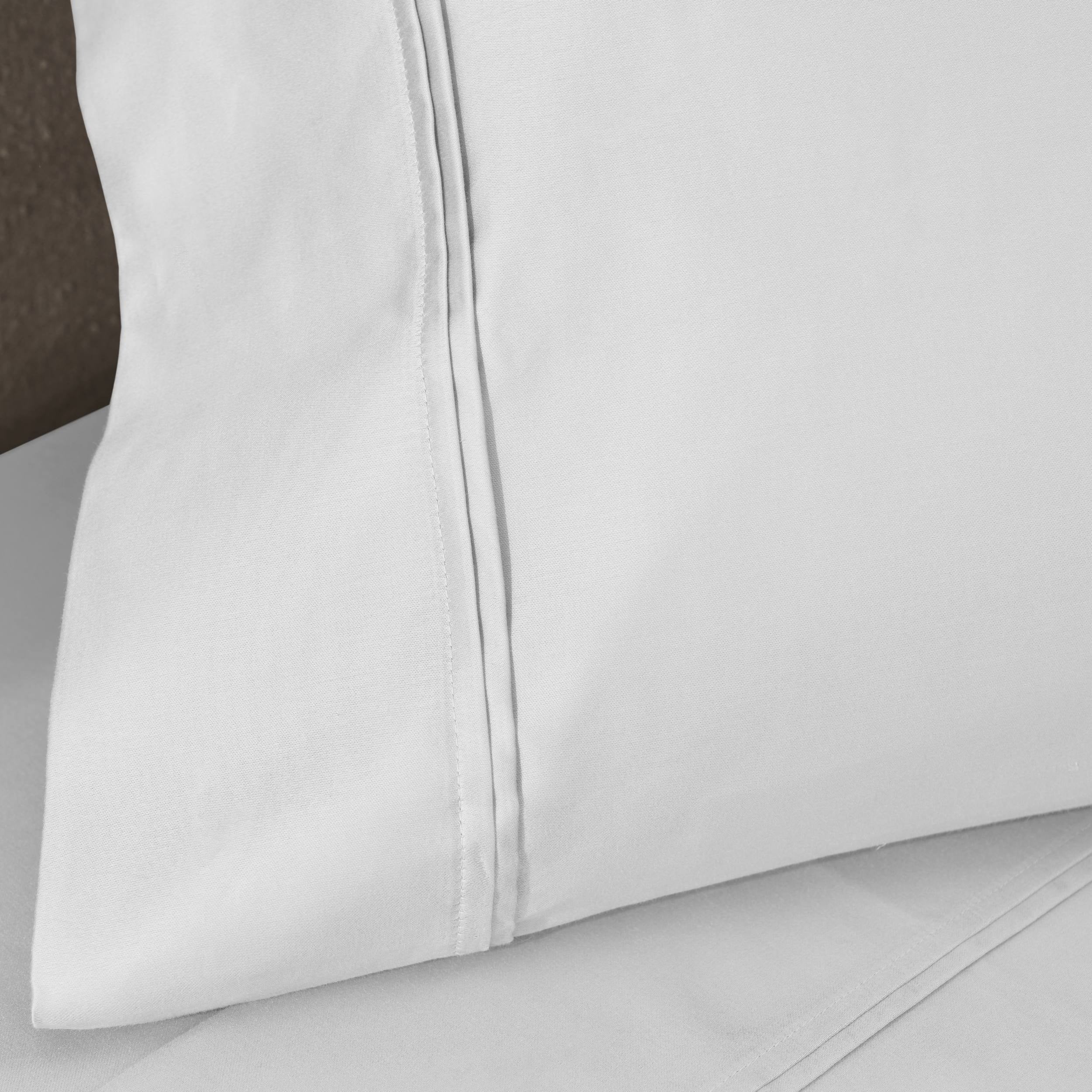 Parure de draps unie écologique en coton égyptien de qualité supérieure 1 200 fils