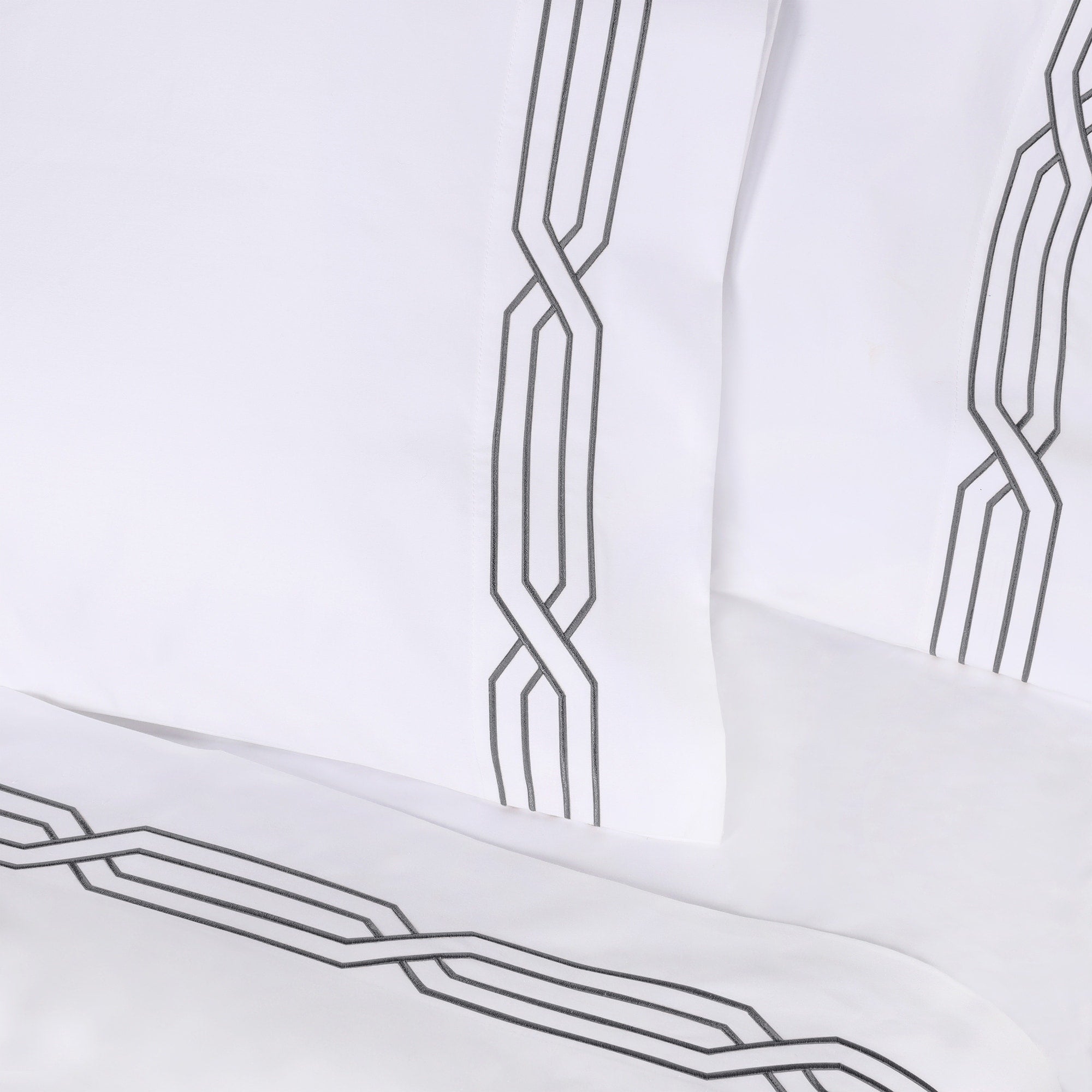 Parure de draps unie écologique en coton égyptien de qualité supérieure 1 200 fils