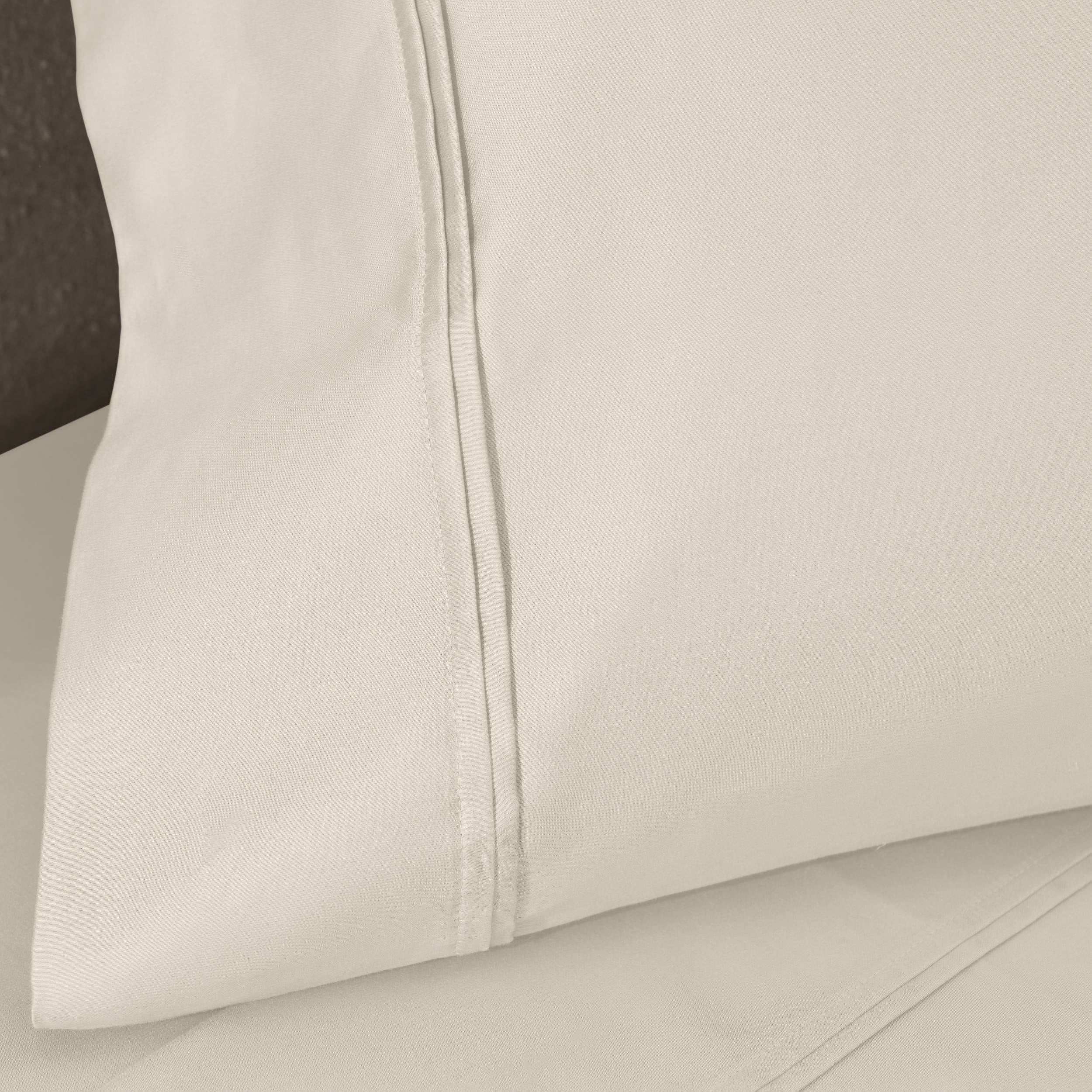 Parure de draps unie écologique en coton égyptien de qualité supérieure 1 200 fils