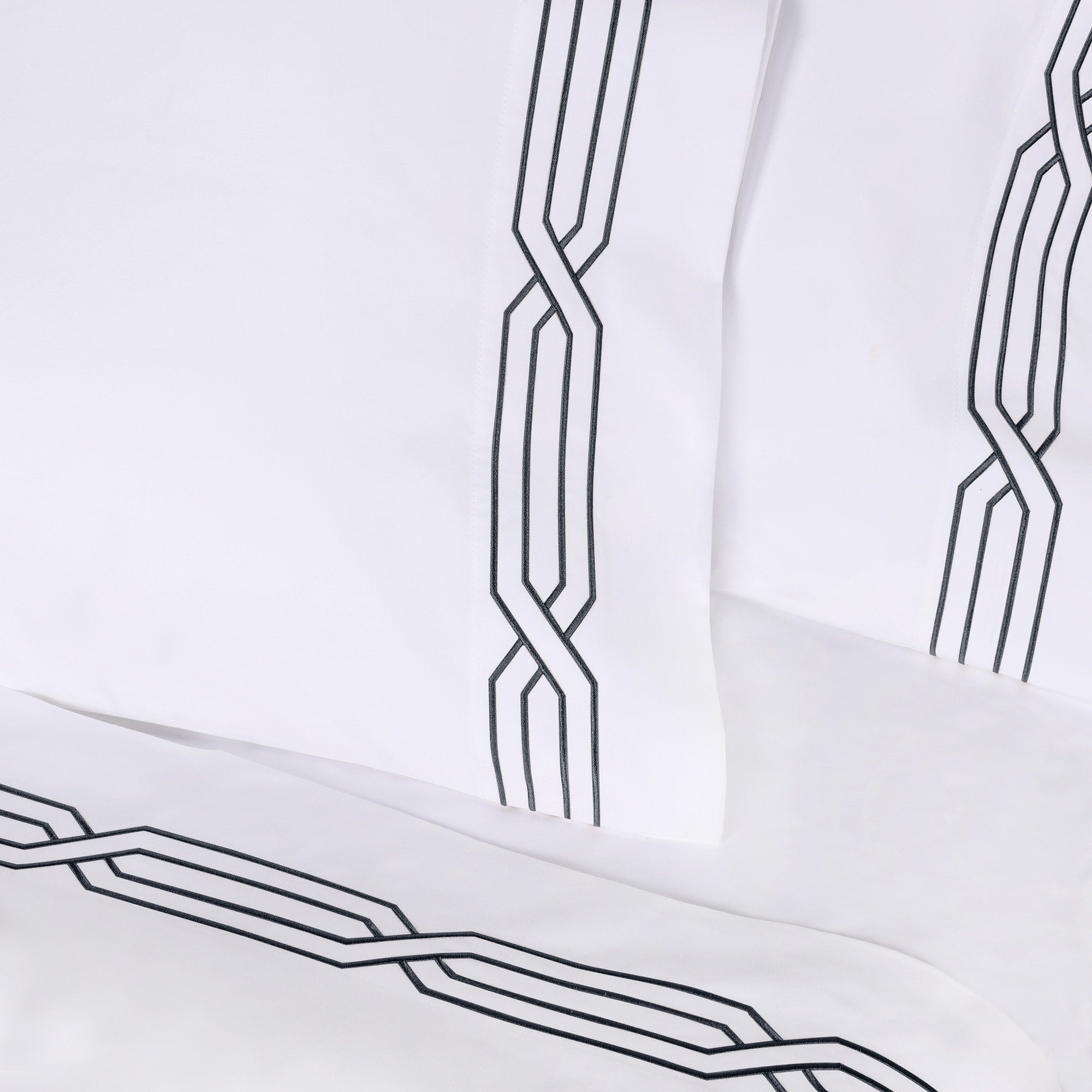 Parure de draps unie écologique en coton égyptien de qualité supérieure 1 200 fils