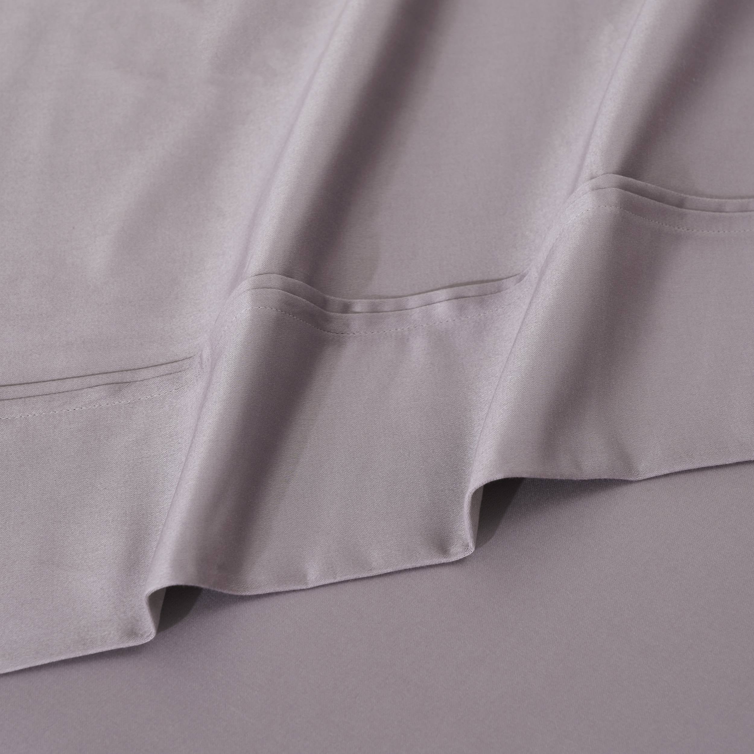 Parure de draps unie écologique en coton égyptien de qualité supérieure 1 200 fils