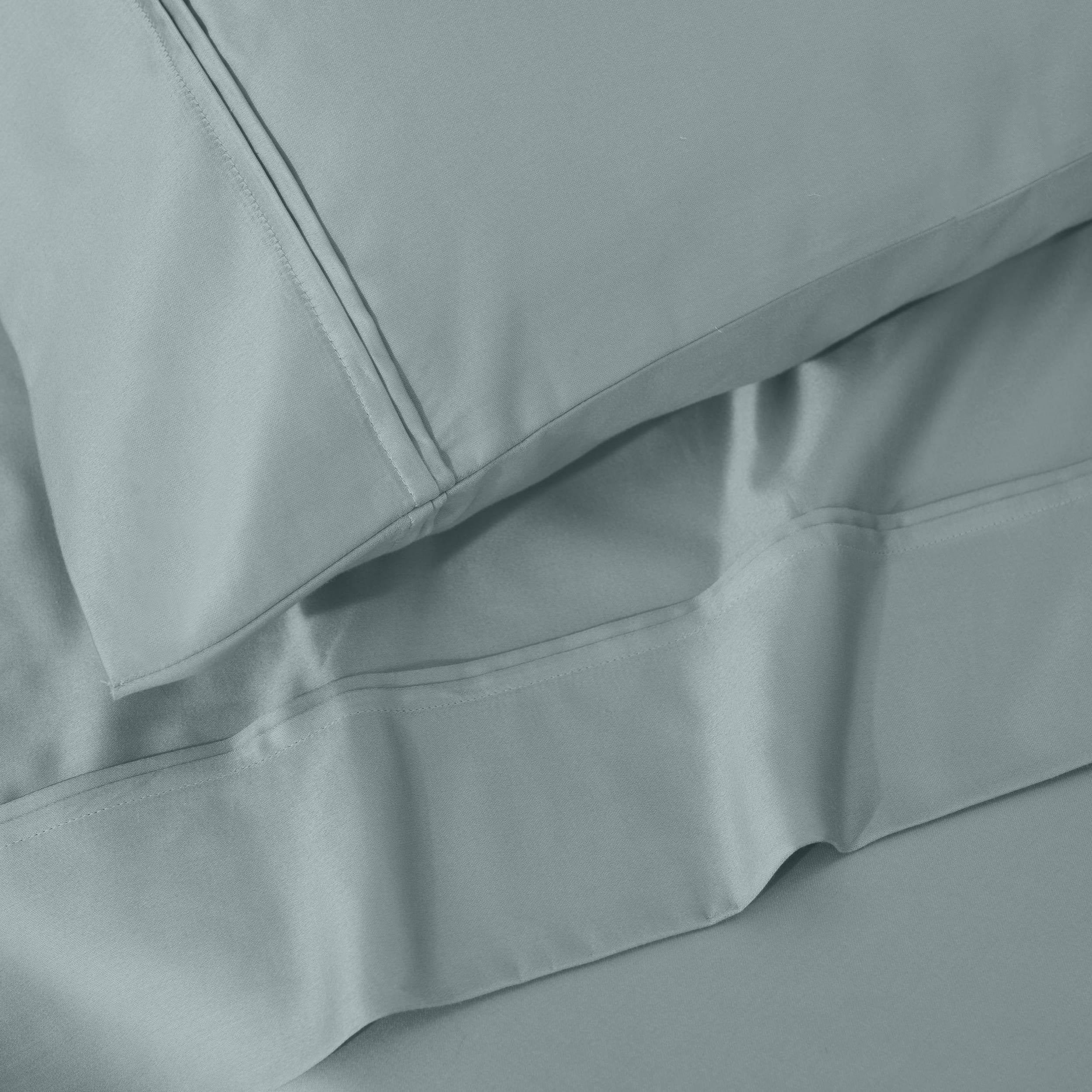 Parure de draps unie écologique en coton égyptien de qualité supérieure 1 200 fils