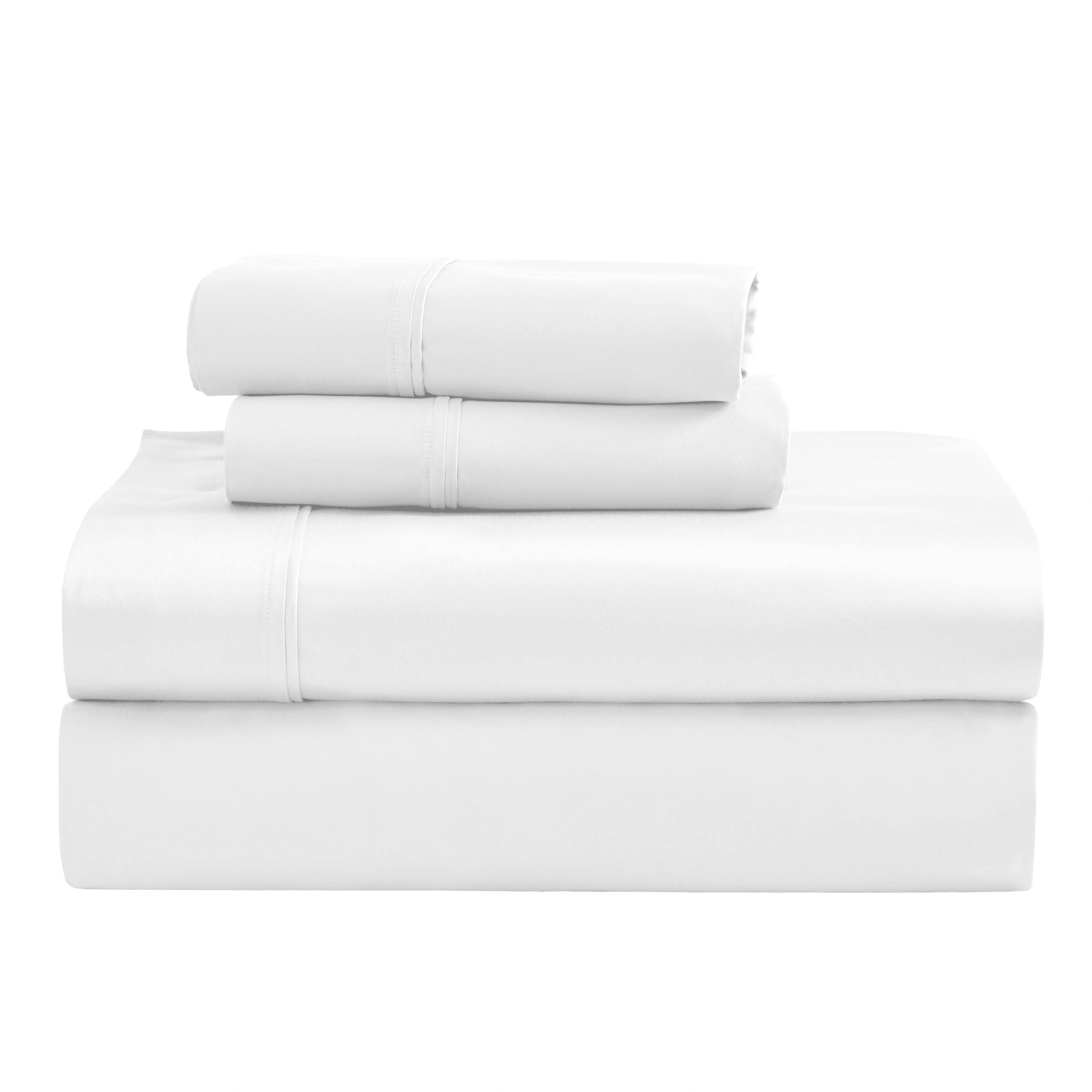 Parure de draps unie écologique en coton égyptien de qualité supérieure 1 200 fils