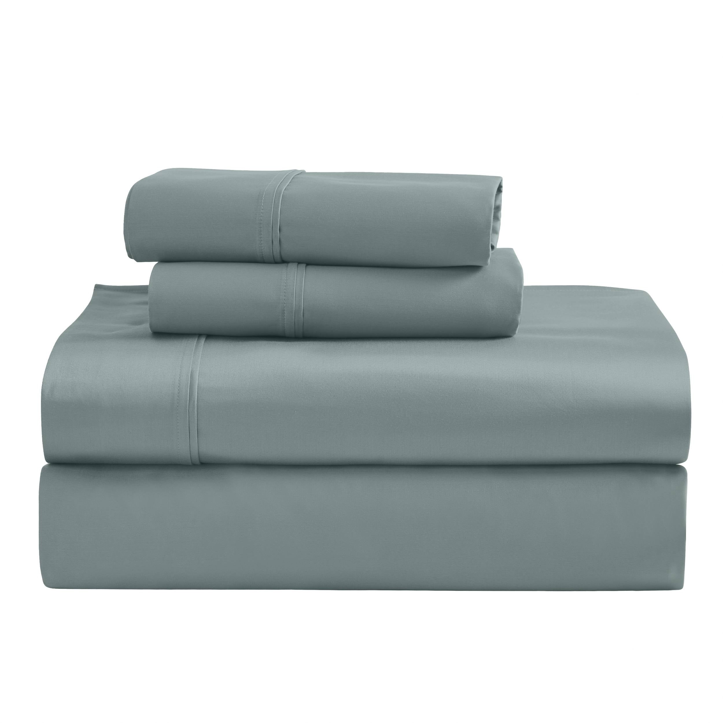 Parure de draps unie écologique en coton égyptien de qualité supérieure 1 200 fils