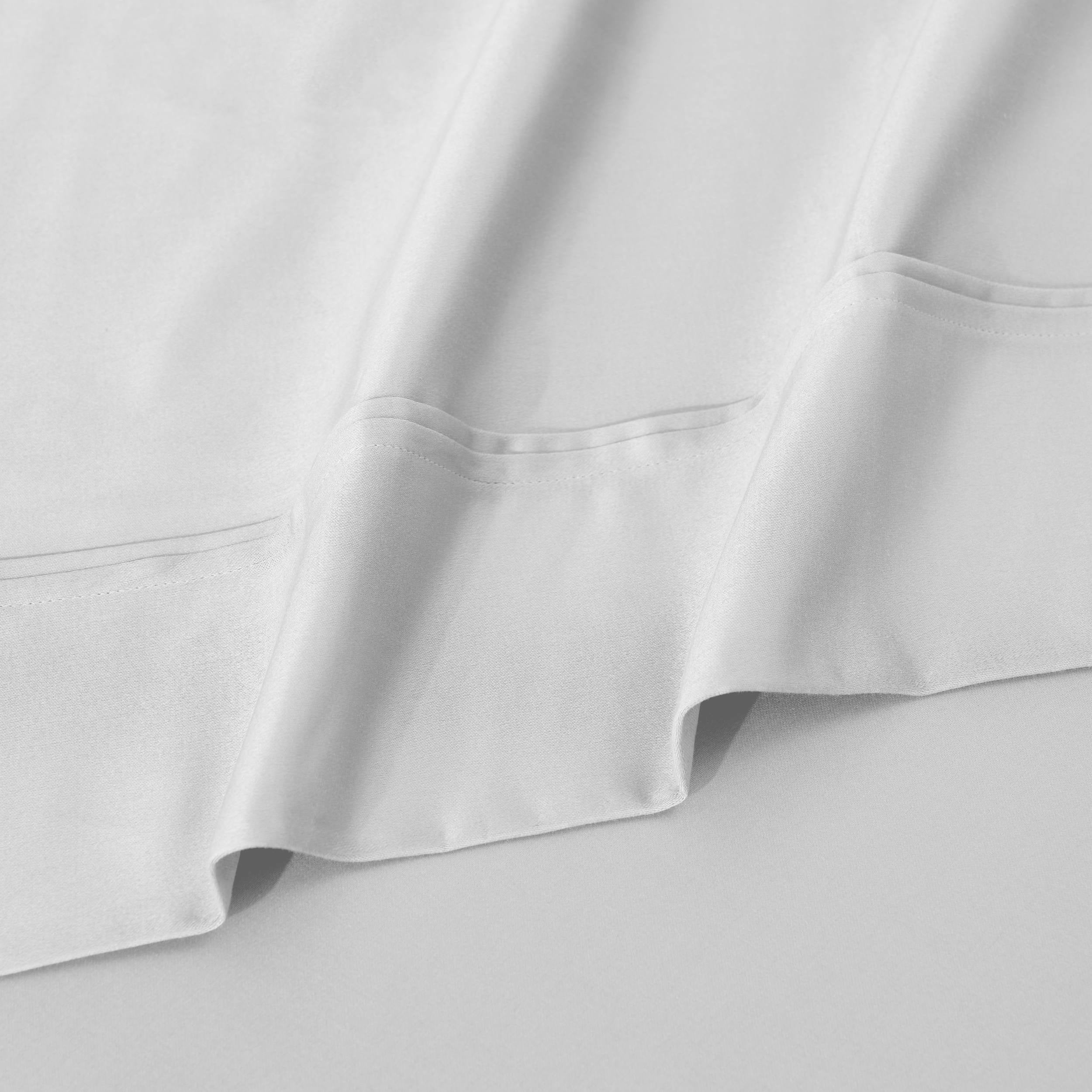 Parure de draps unie écologique en coton égyptien de qualité supérieure 1 200 fils