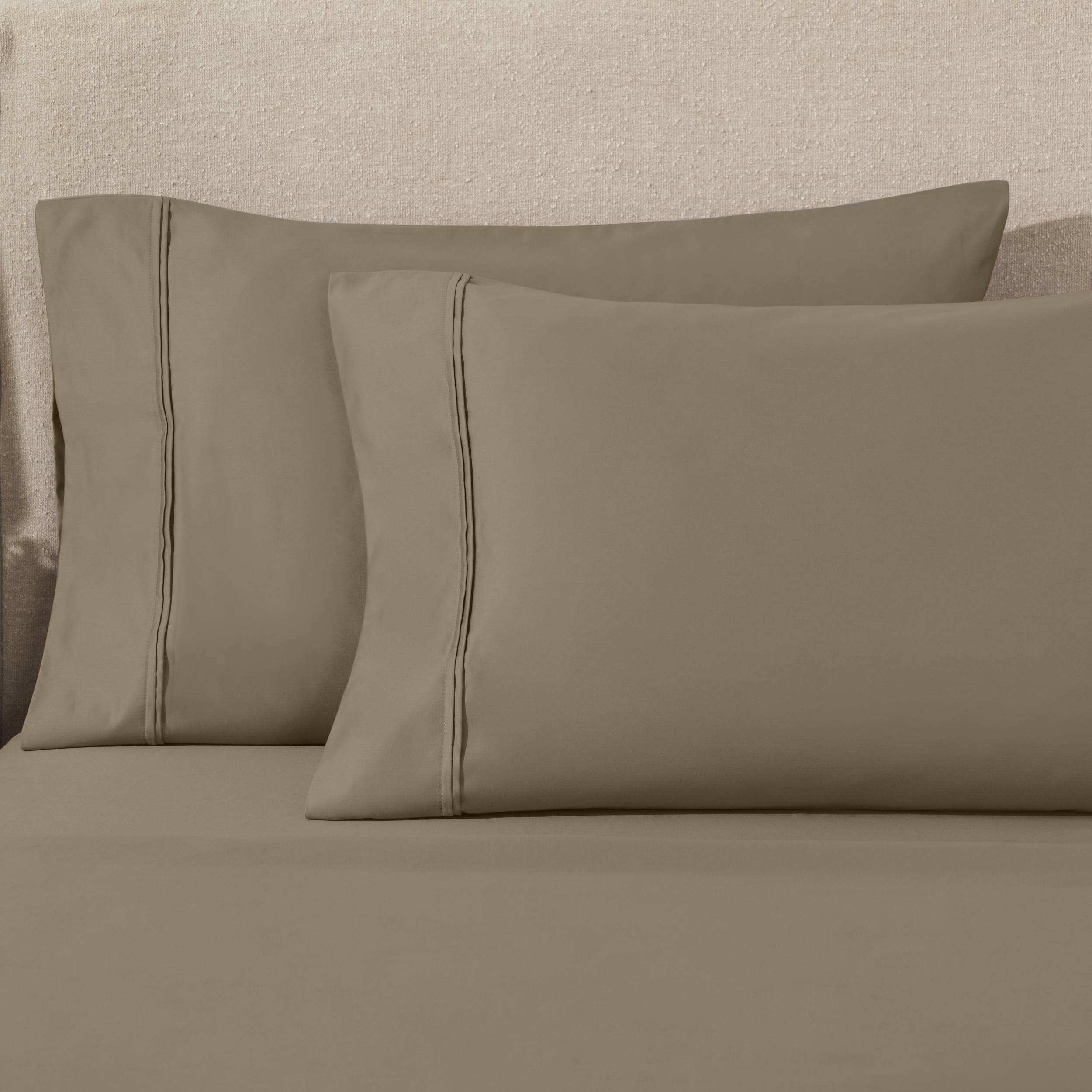 Parure de draps unie écologique en coton égyptien de qualité supérieure 1 200 fils
