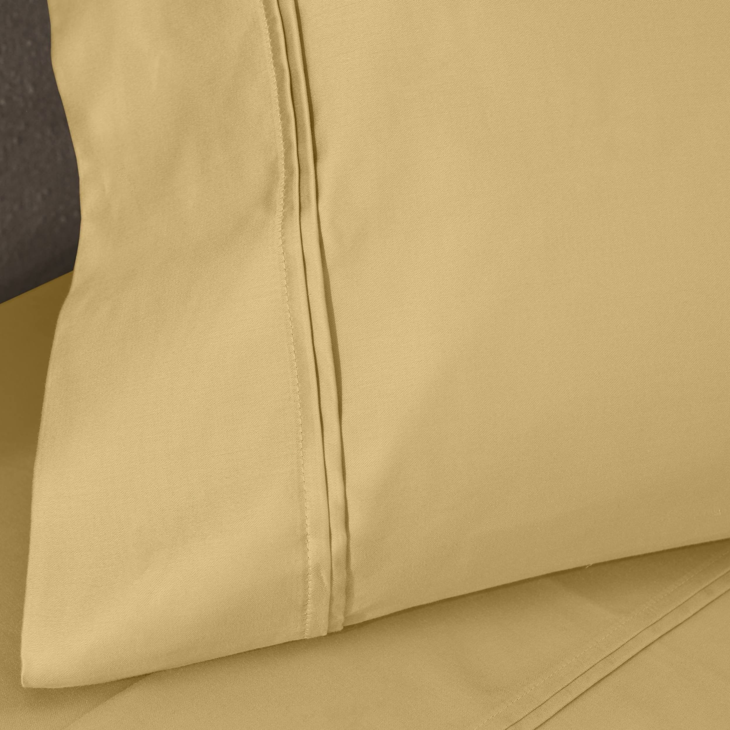 Parure de draps unie écologique en coton égyptien de qualité supérieure 1 200 fils