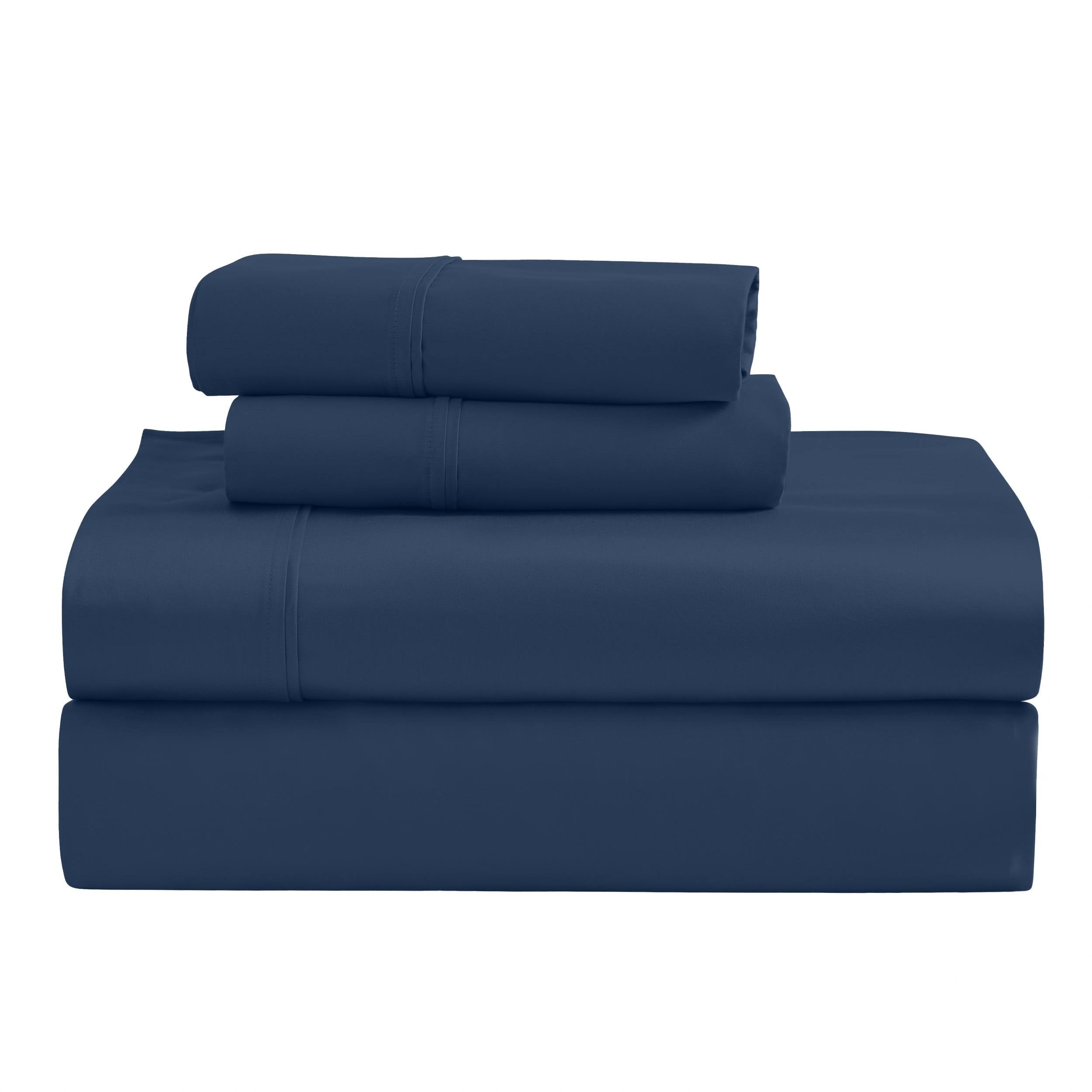 Parure de draps unie écologique en coton égyptien de qualité supérieure 1 200 fils