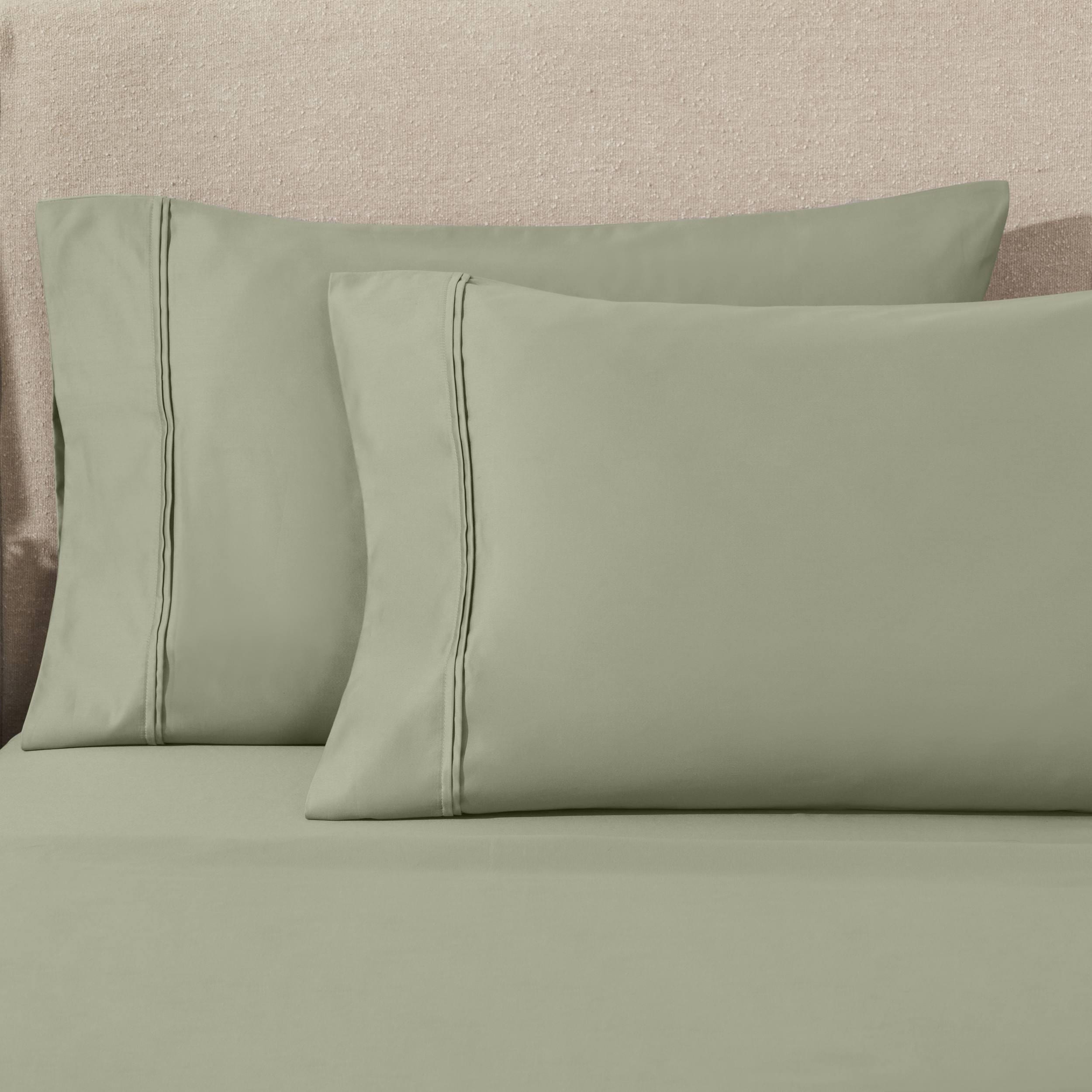 Parure de draps unie écologique en coton égyptien de qualité supérieure 1 200 fils