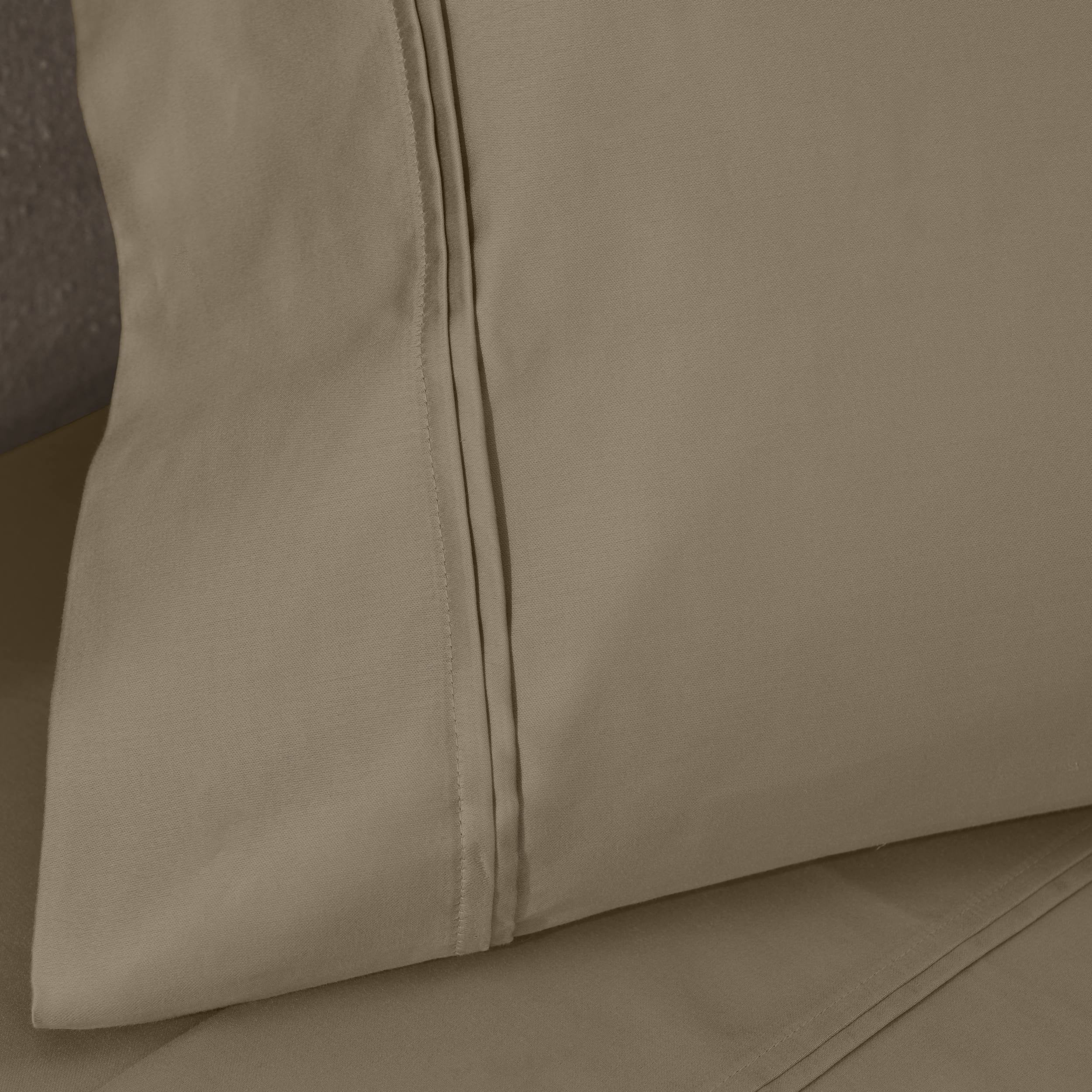 Parure de draps unie écologique en coton égyptien de qualité supérieure 1 200 fils