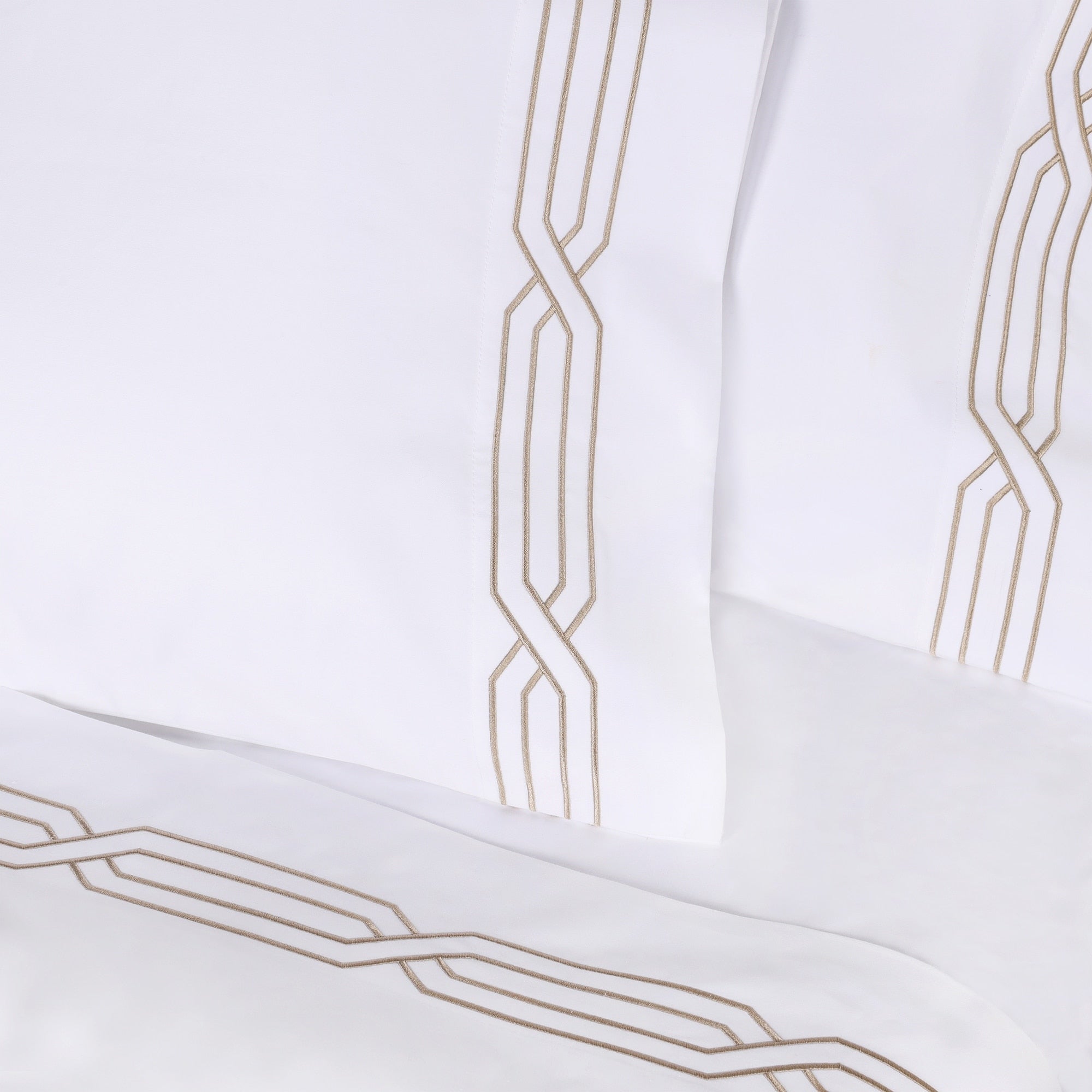 Parure de draps unie écologique en coton égyptien de qualité supérieure 1 200 fils
