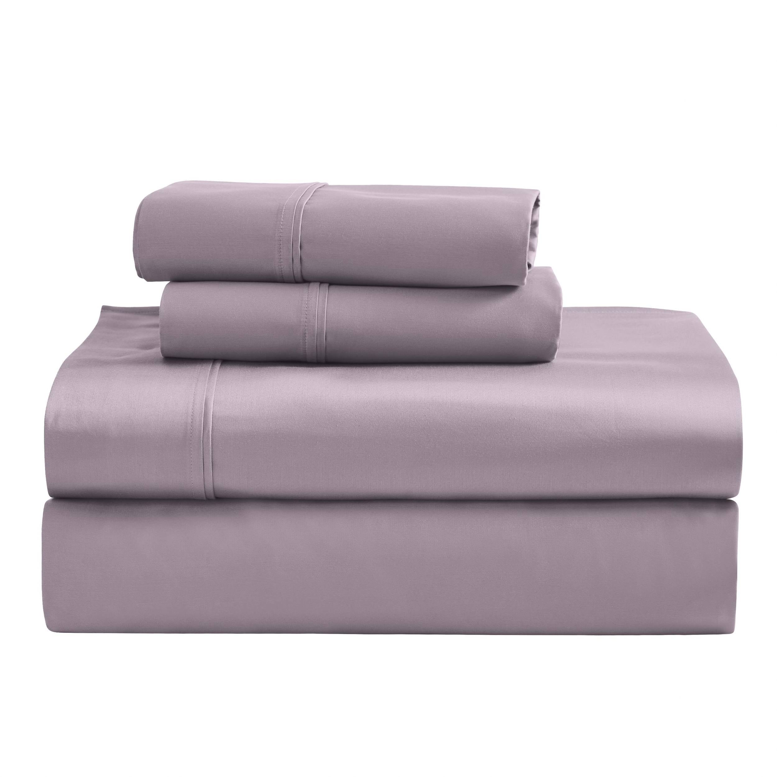 Parure de draps unie écologique en coton égyptien de qualité supérieure 1 200 fils