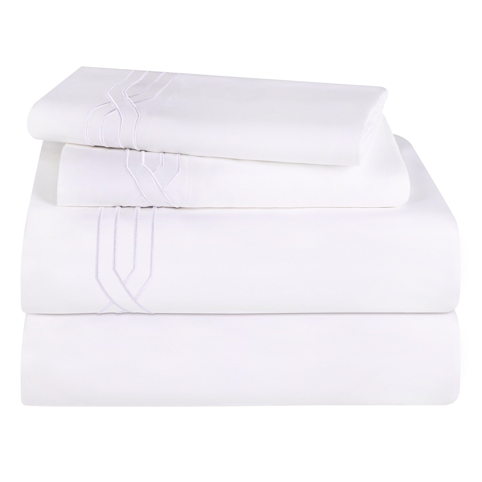 Parure de draps unie écologique en coton égyptien de qualité supérieure 1 200 fils